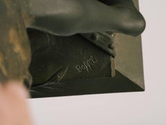 1880s French Bronze Sculpture of a Soldier Signed Boffil