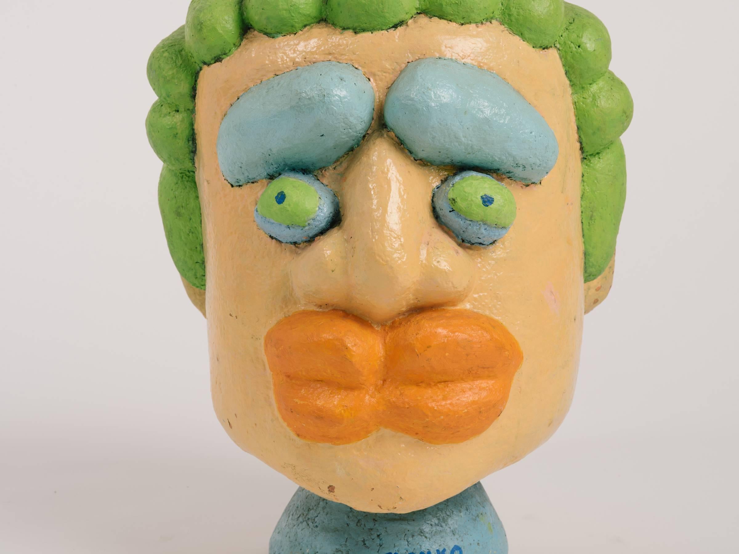 Hand-Sculpted Resin Head by Slomko In Good Condition In Tarrytown, NY
