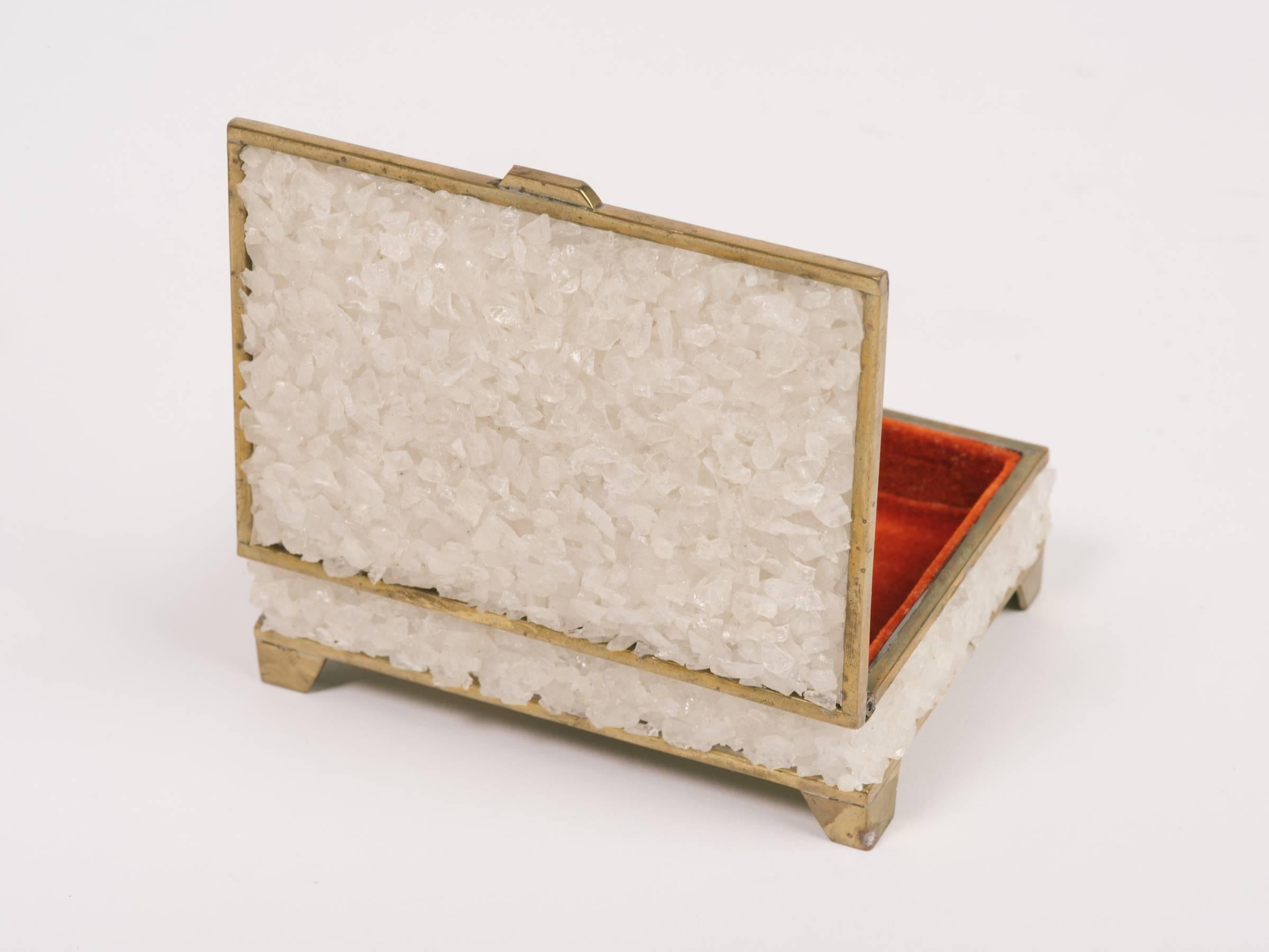 Set of Six Quartz and Coral Boxes For Sale 5