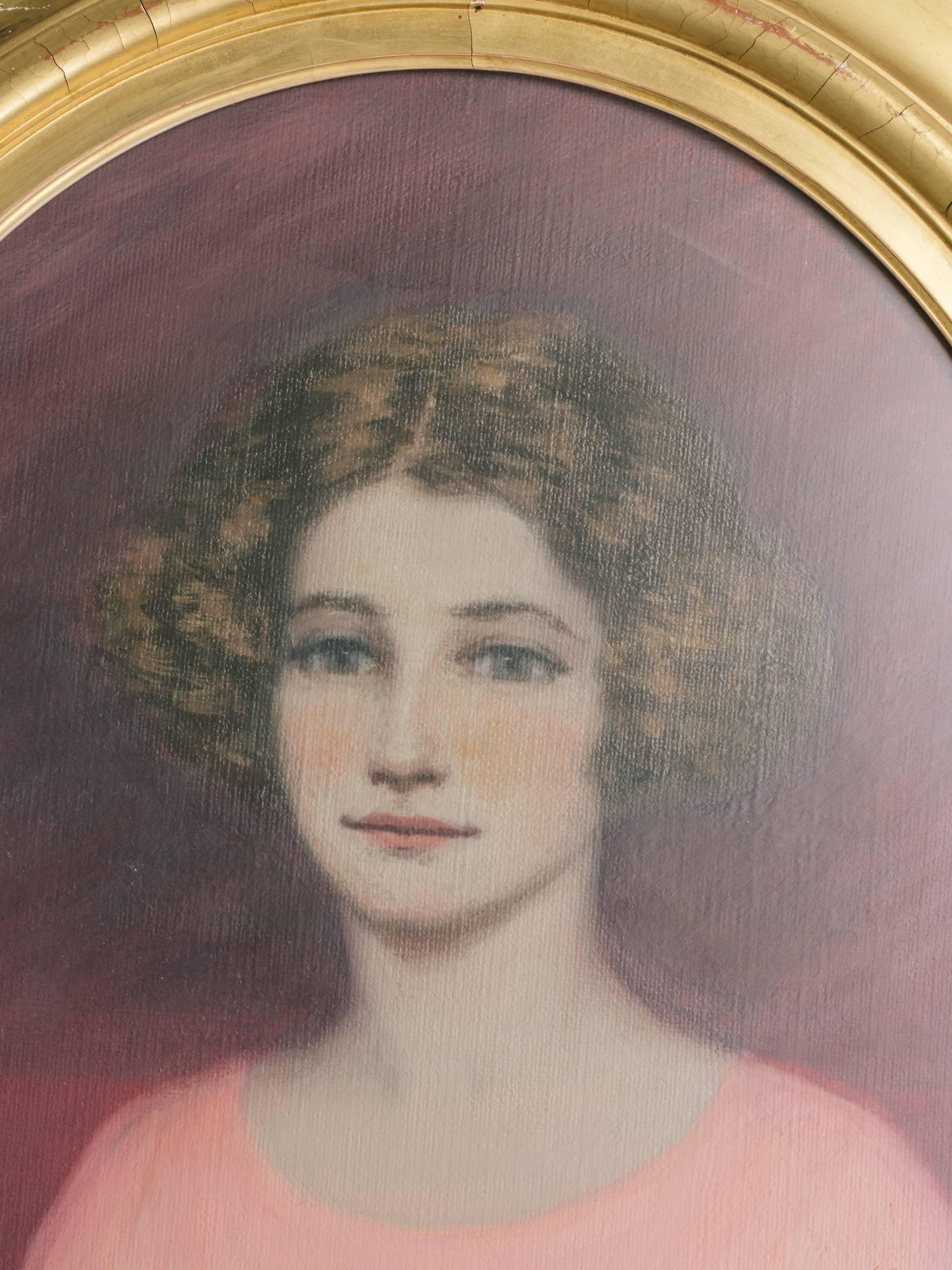 1910 Portrait of Lady In Good Condition In Tarrytown, NY