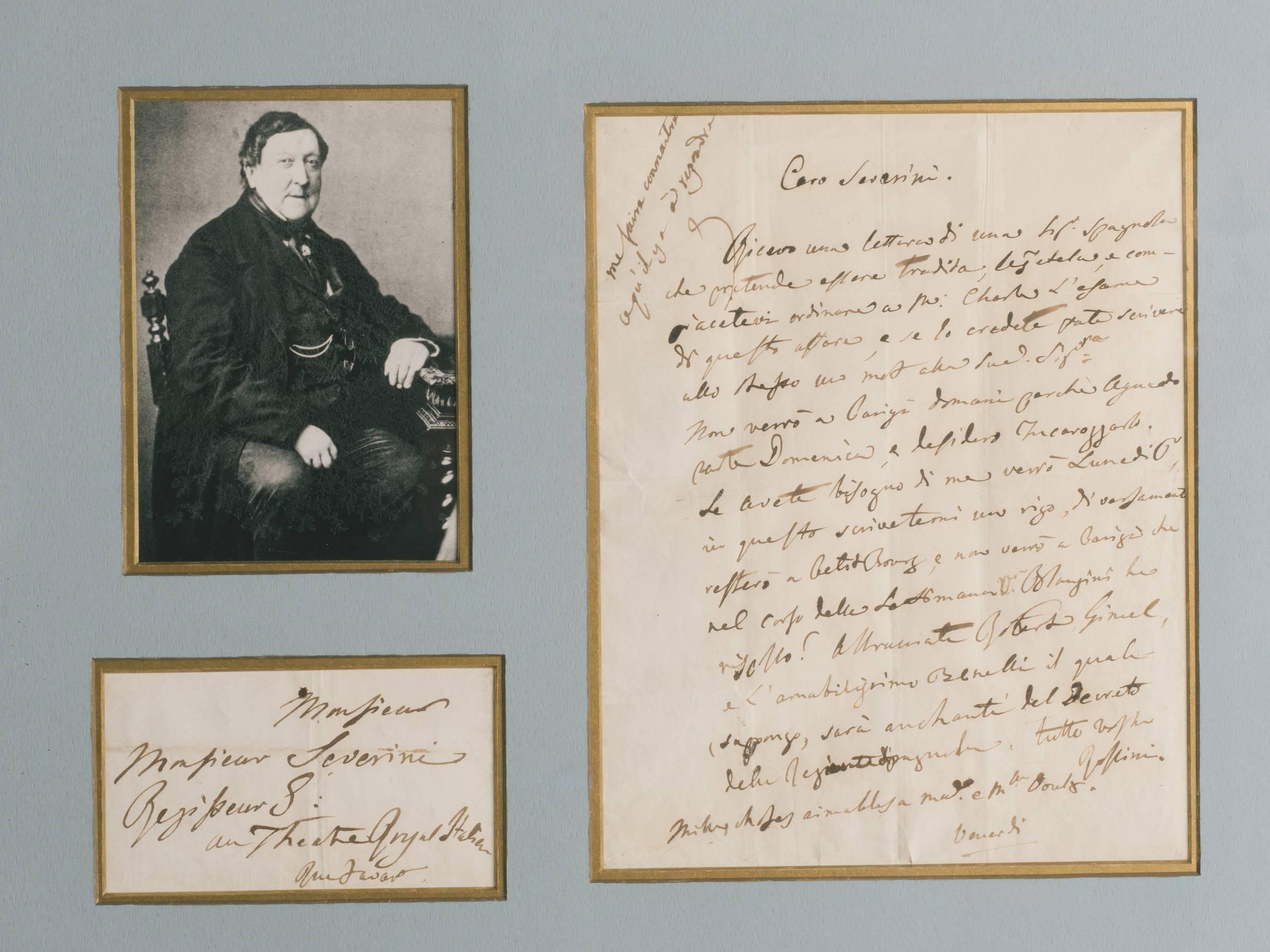 Rossini signed letter.