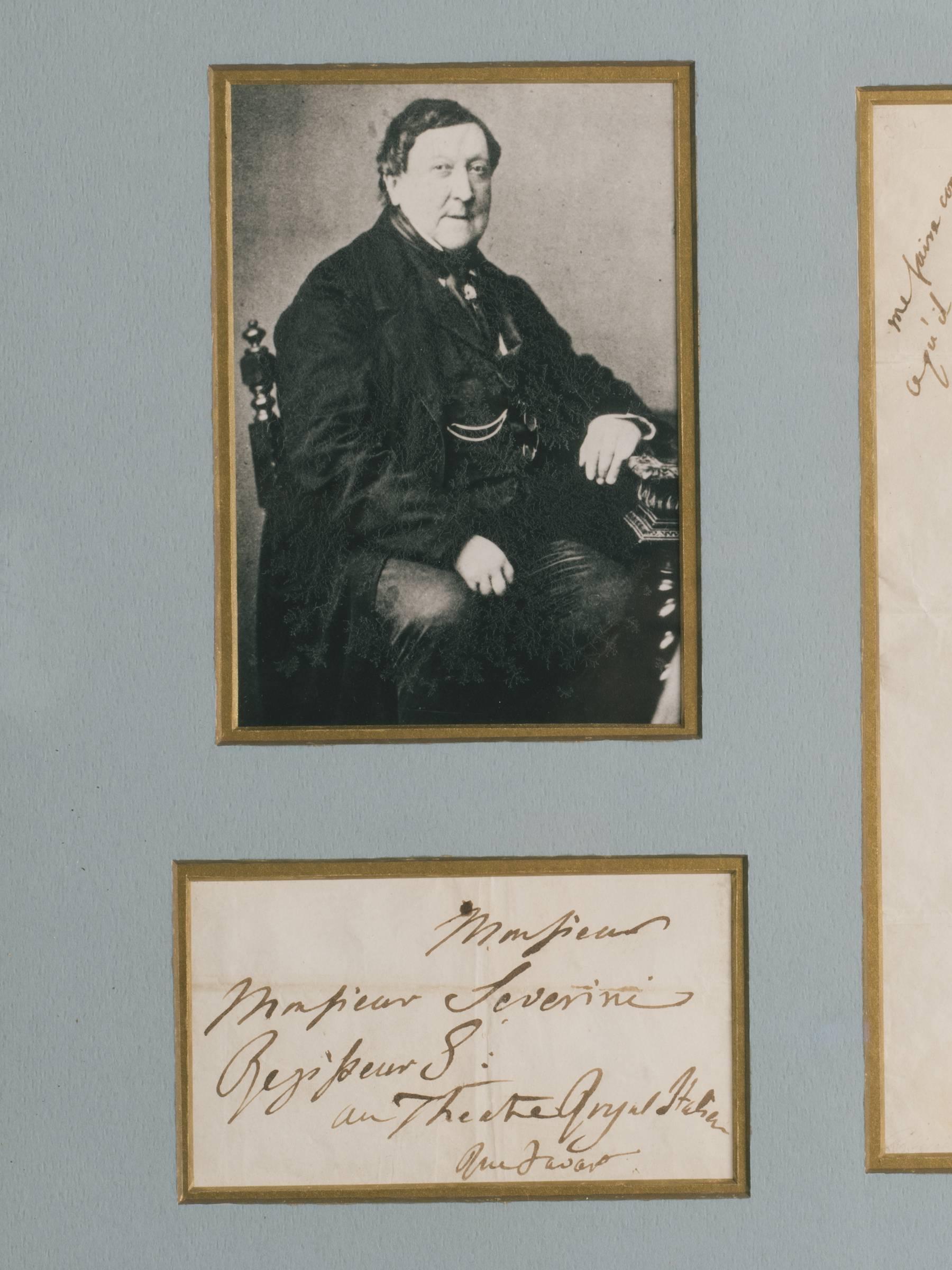 Rossini Signed Letter In Good Condition In Tarrytown, NY