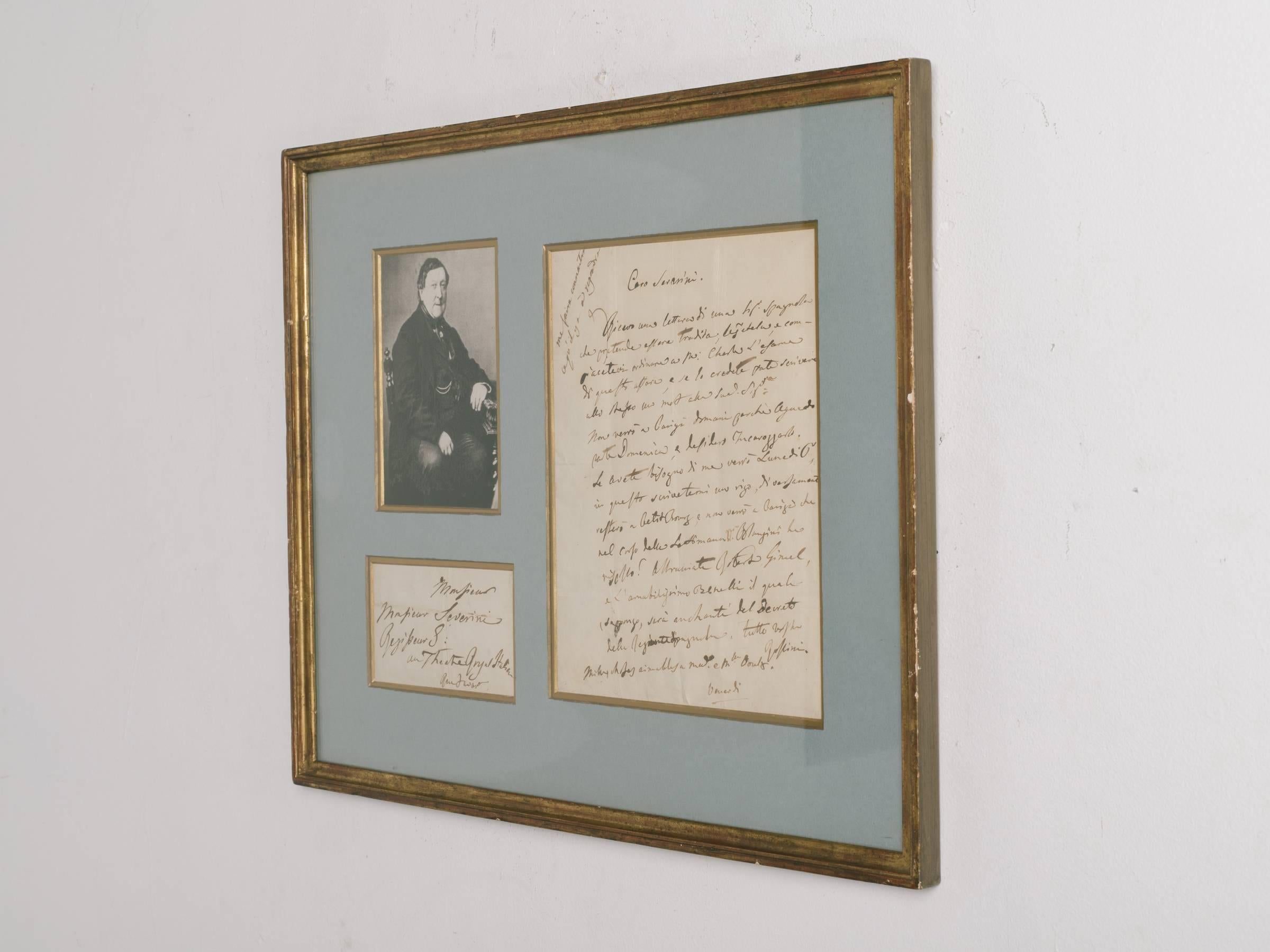 Rossini Signed Letter 3