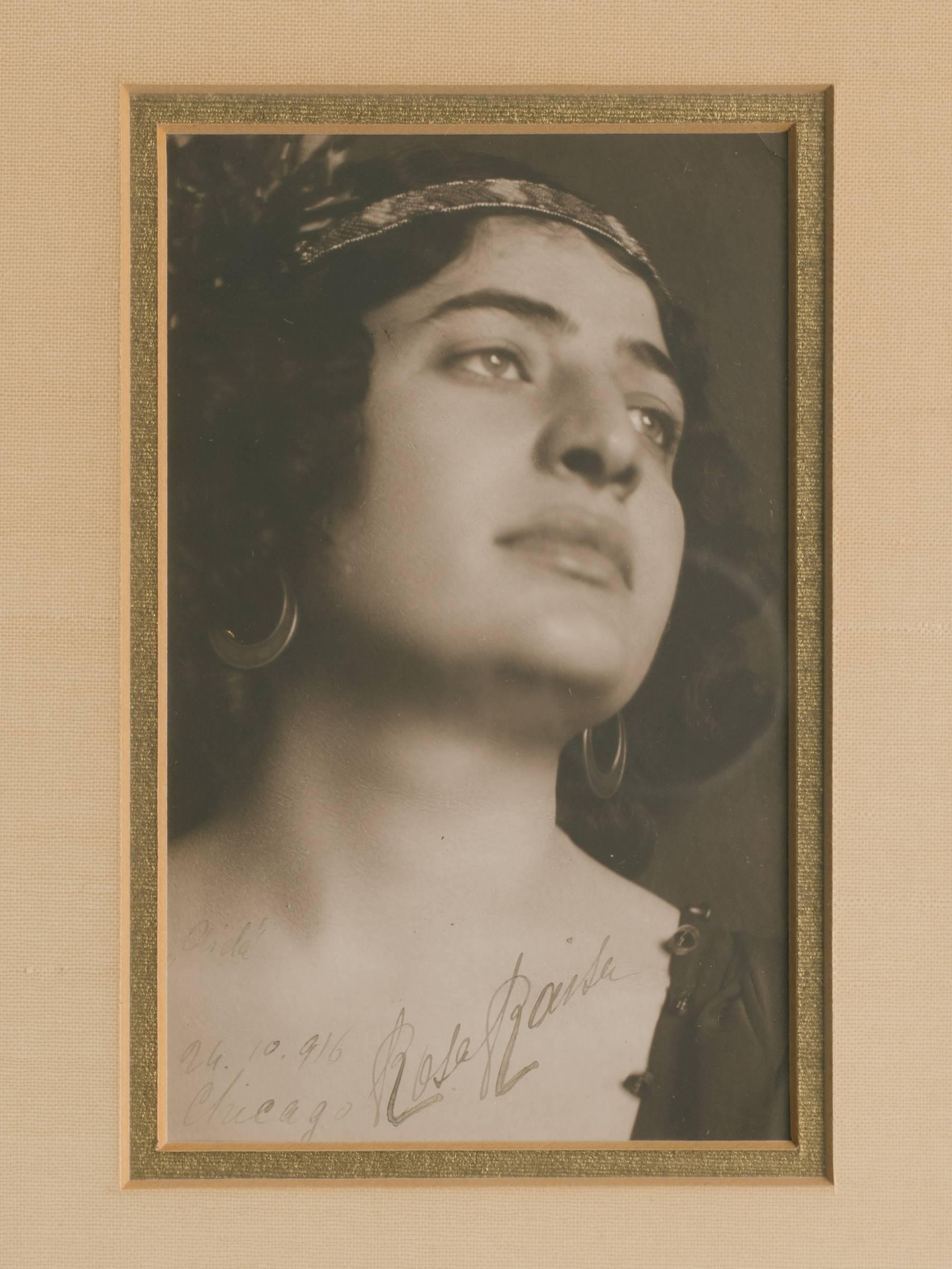 Famed opera star Rosa Raisa autograph. Looks like the date is 1916, Chicago.
