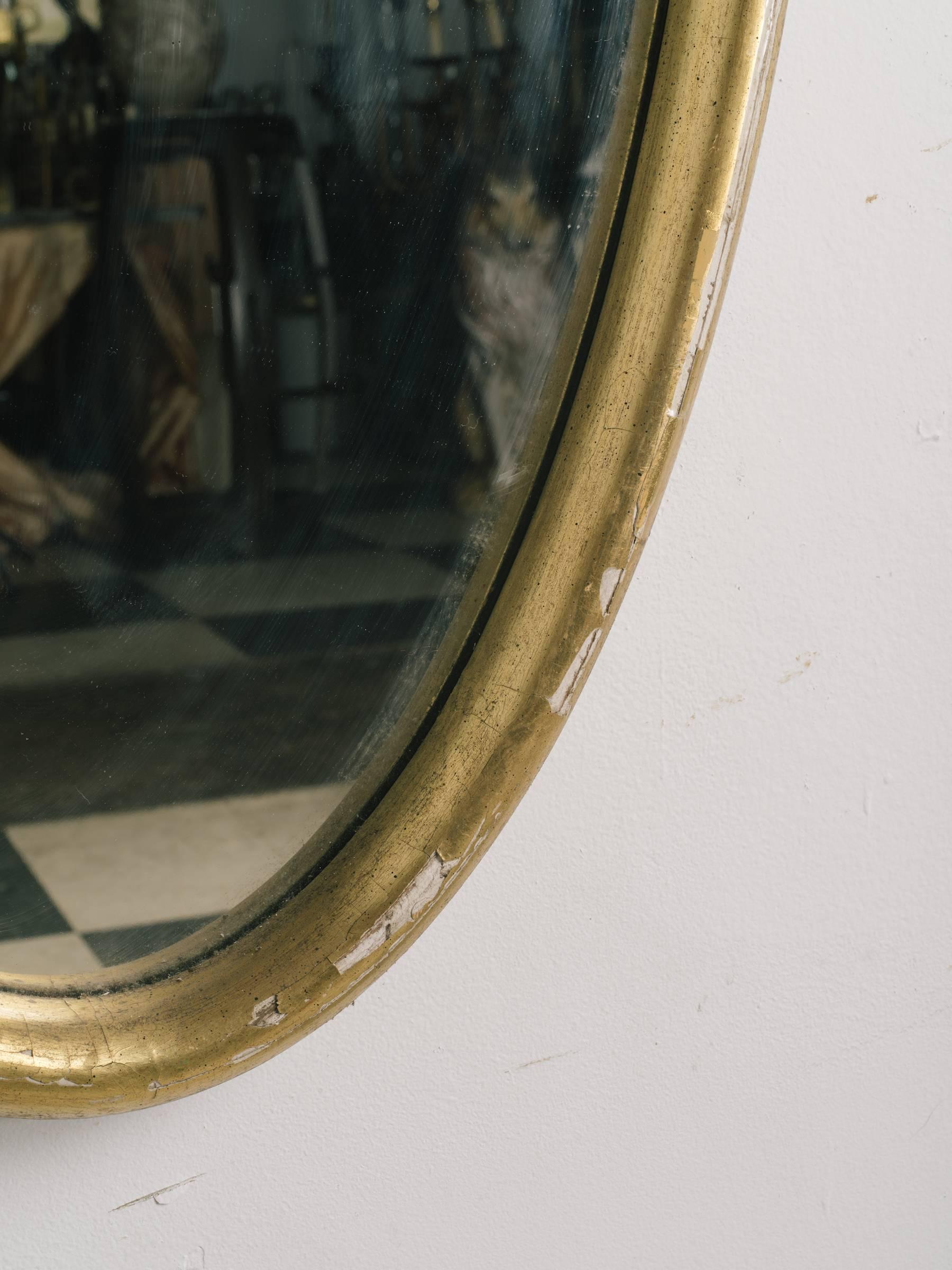 Oval Gilt Deep Framed Italian Mirror 3
