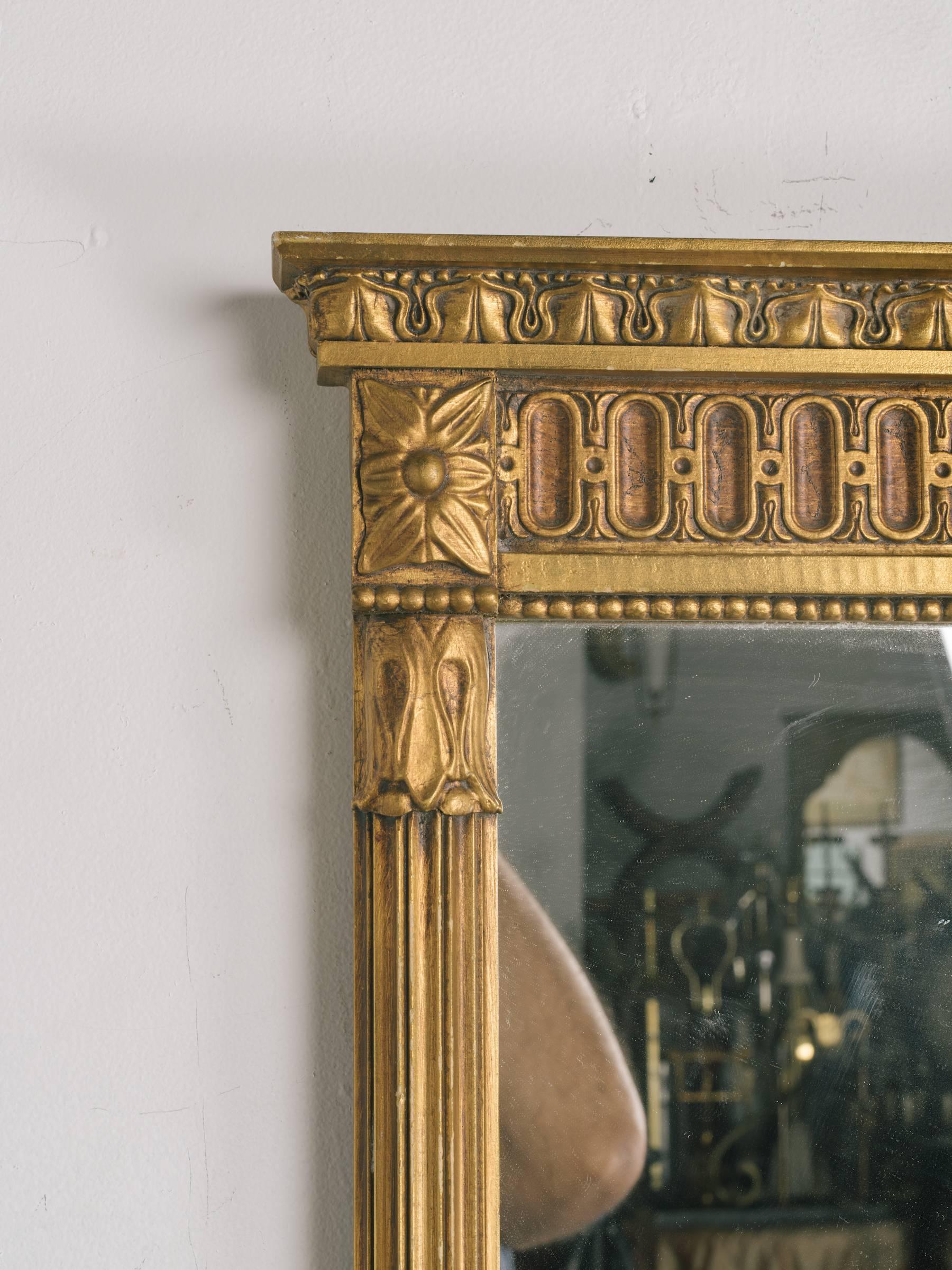 Pair of 1960s Regency Style Wood Gilt Mirrors 1