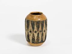 Midcentury Harlequin Pottery Vase