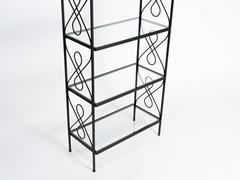 Pair of Frederick Weinberg Iron and Glass Etageres