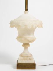 Large Carved Marble Urn Table Lamp by Marbro Lamp Co.