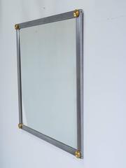 Miroir en acier de style Maison Jansen