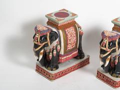 Pair of Elephant Garden Seats