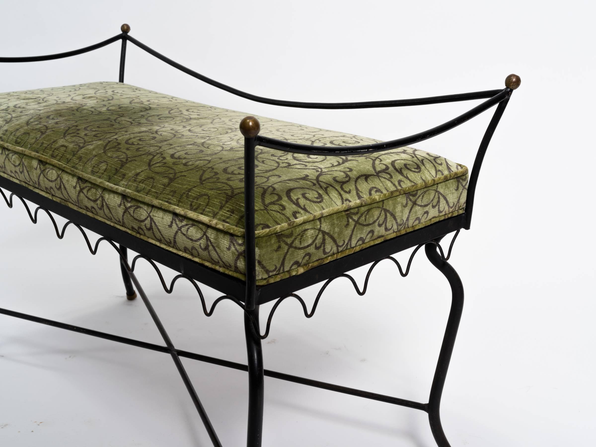 1940s Iron French Bench In Good Condition In Tarrytown, NY