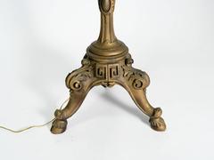 Classical Wood Ram Head Floor Lamp