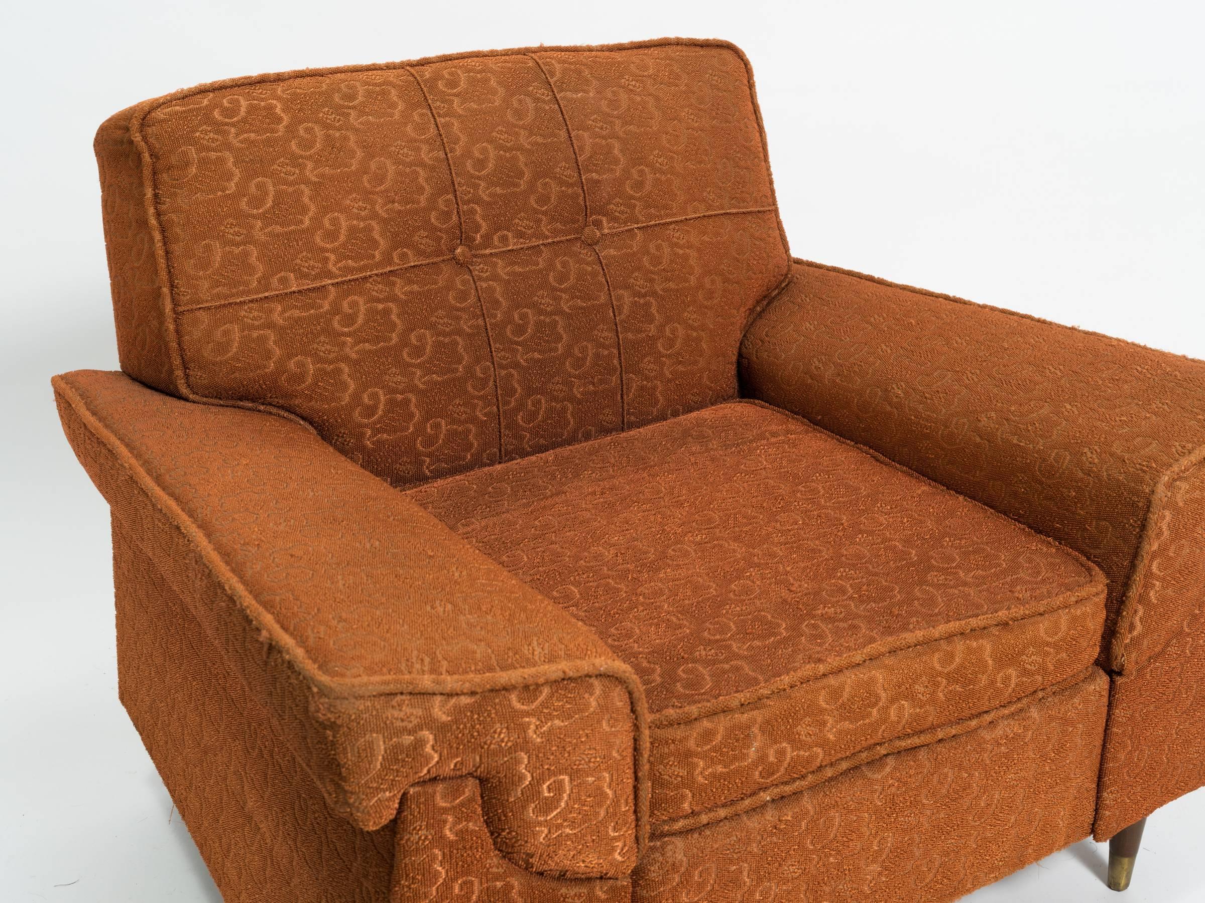 Pair of 1950s Kroehler Oversized Lounge Chairs In Good Condition In Tarrytown, NY