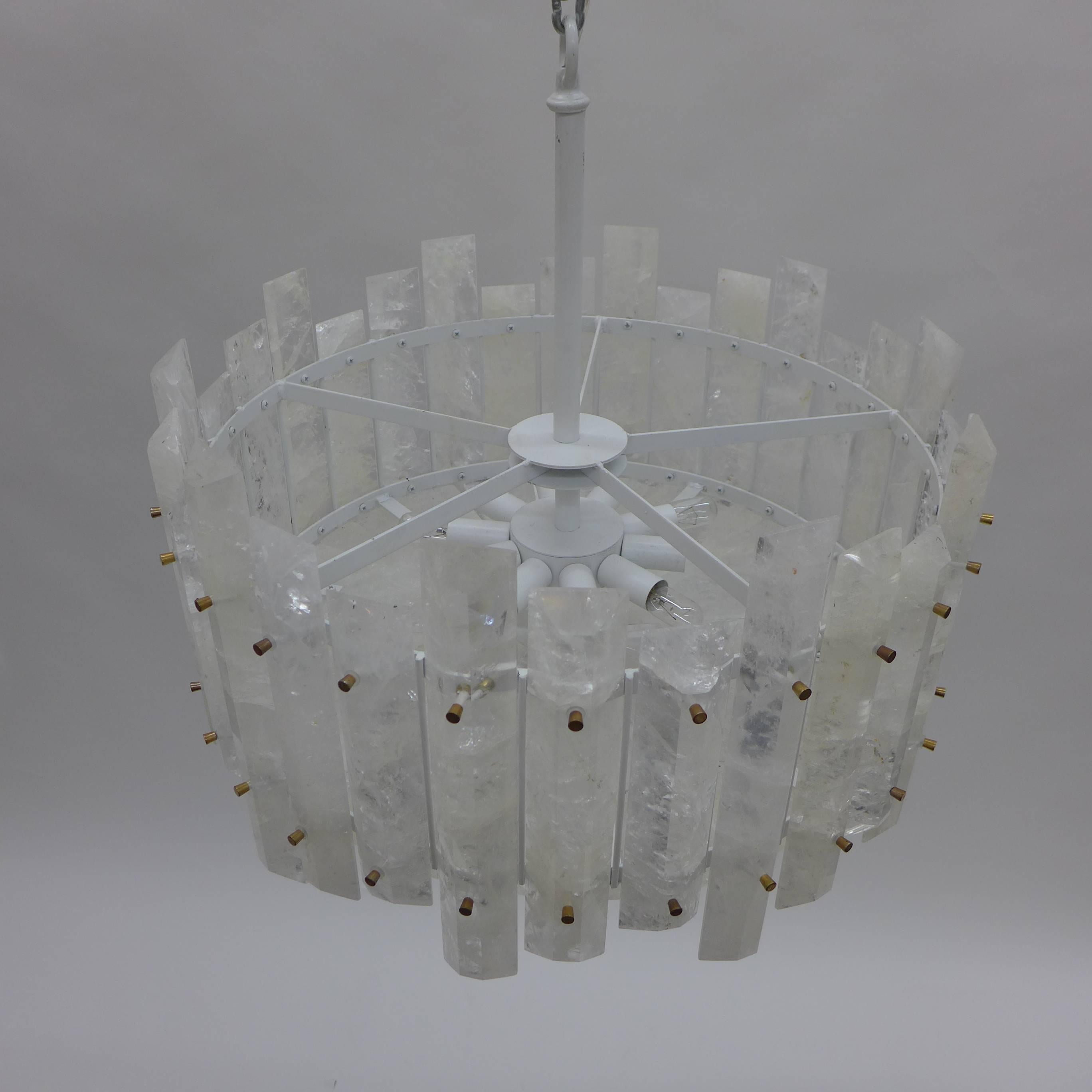 Contemporary Rock Crystal Chandelier For Sale
