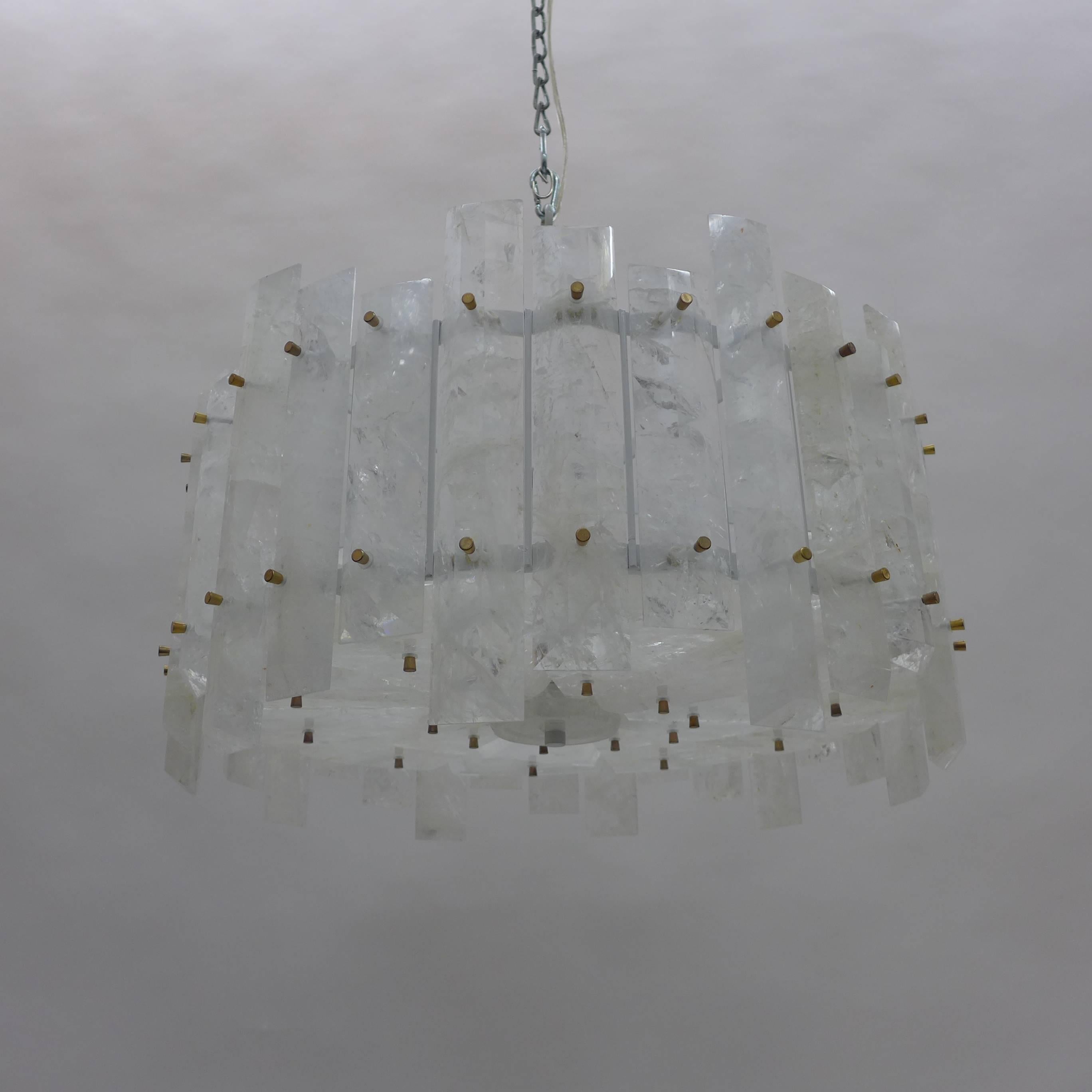 Rock Crystal Chandelier In Excellent Condition For Sale In Tarrytown, NY