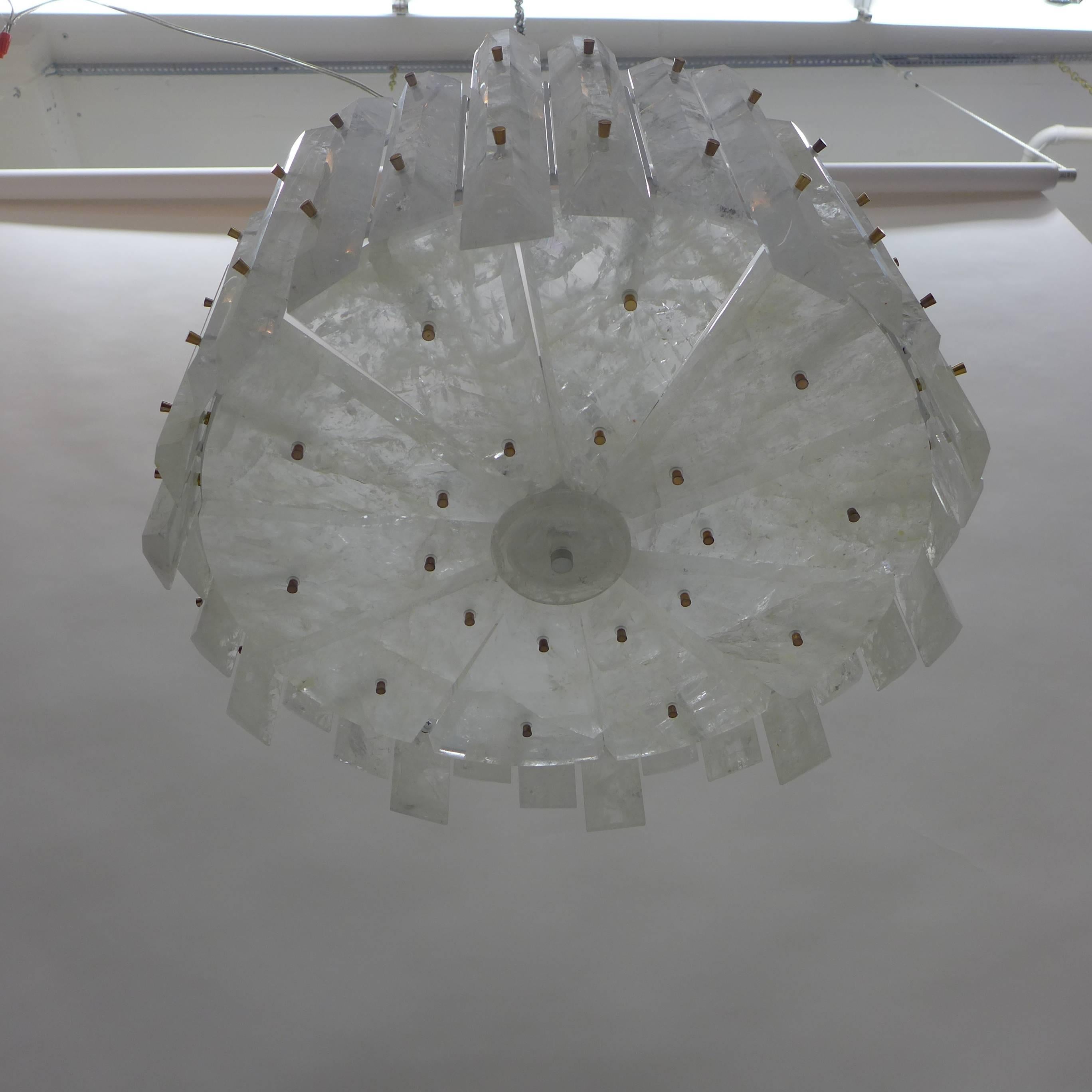 Lampadario in cristallo di rocca in vendita 2
