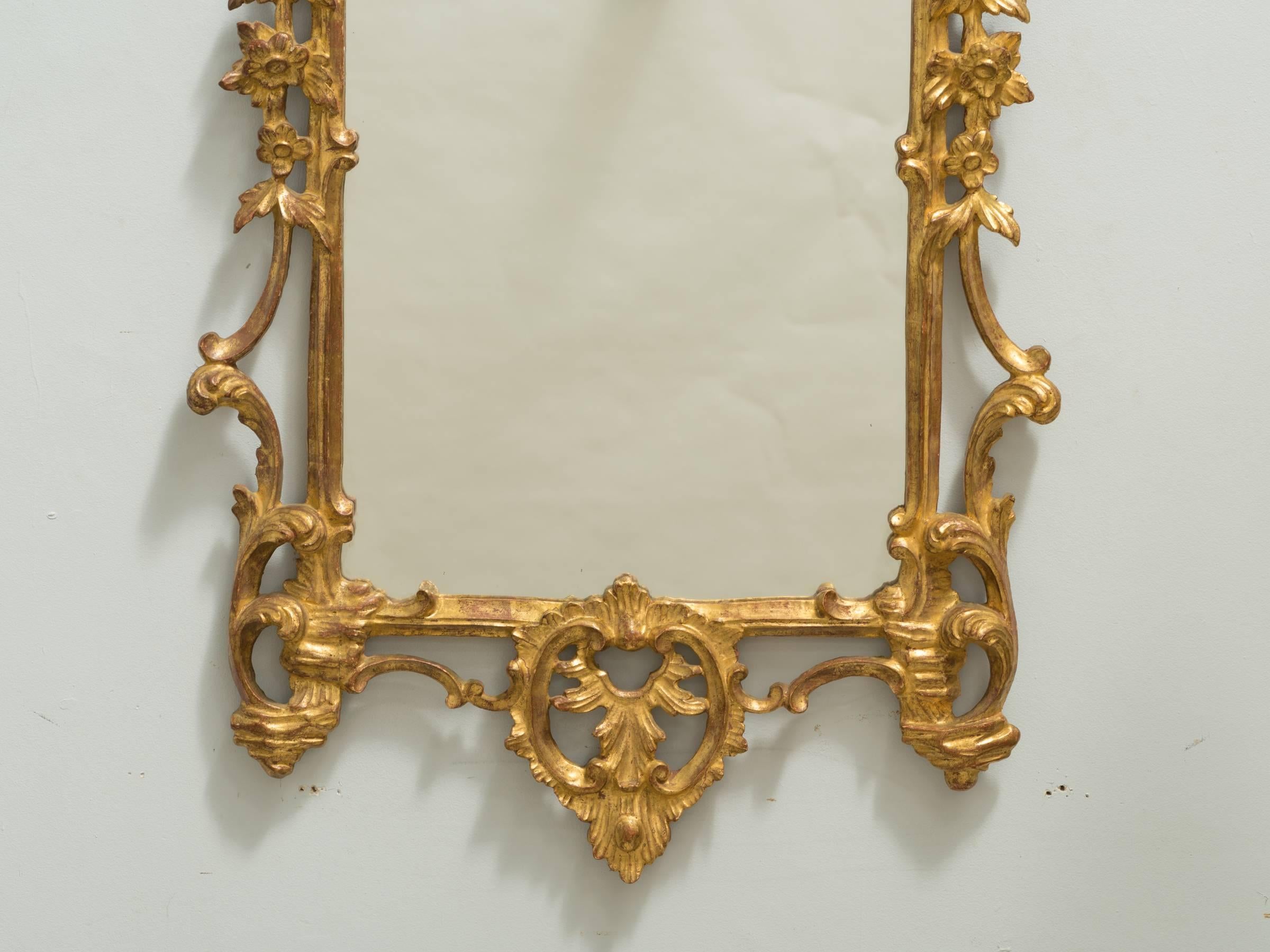 Mid-20th Century Italian Giltwood Eagle Mirror