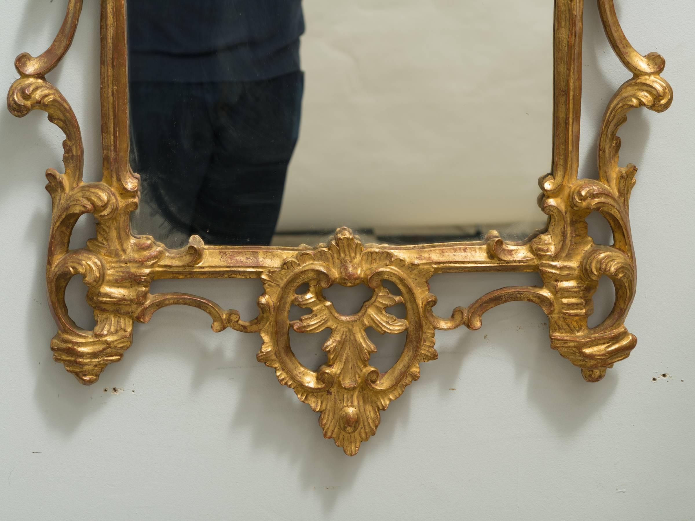 Italian Giltwood Eagle Mirror In Good Condition In Tarrytown, NY