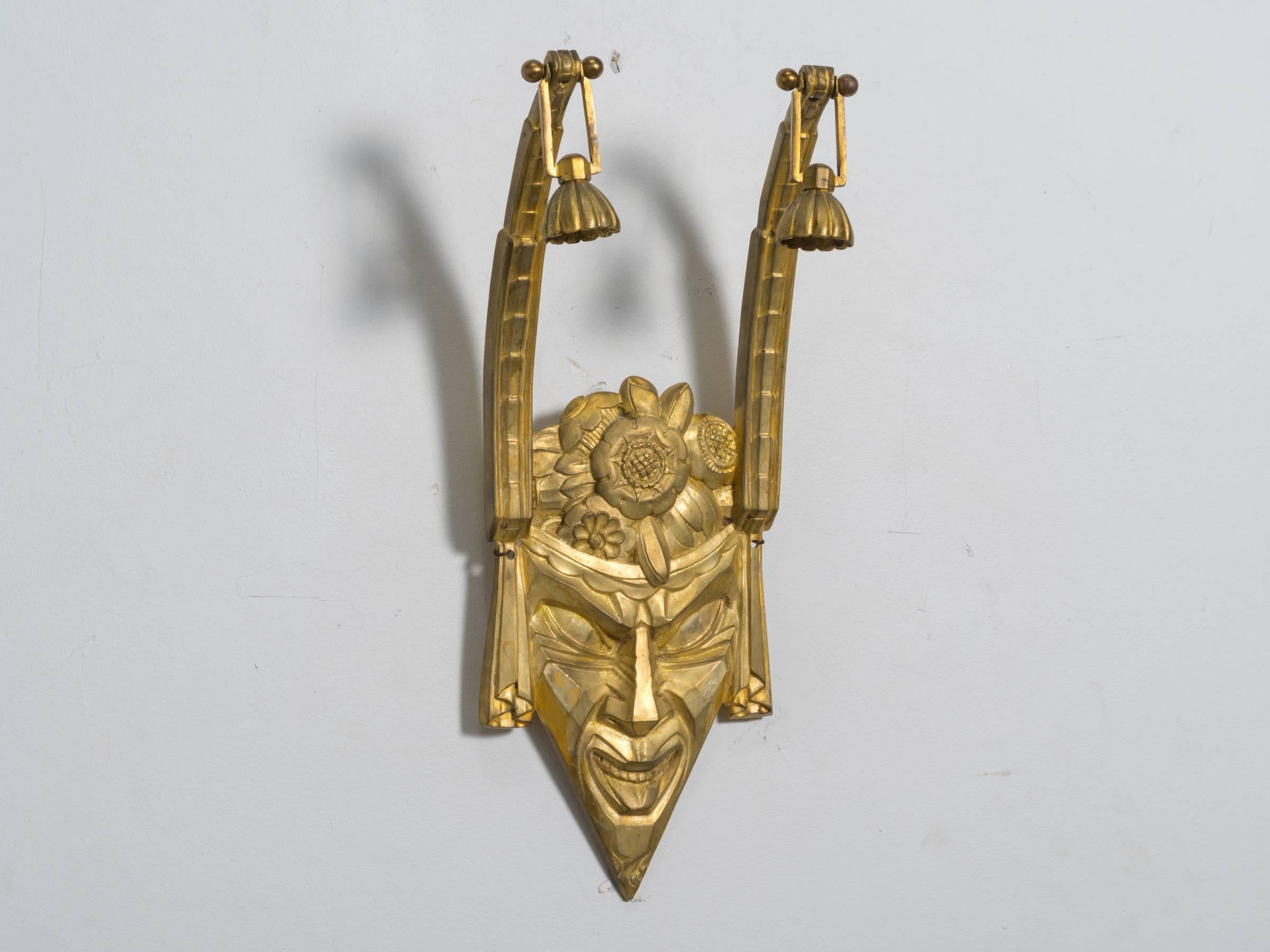 Early 20th Century Pair of Devil Sconces