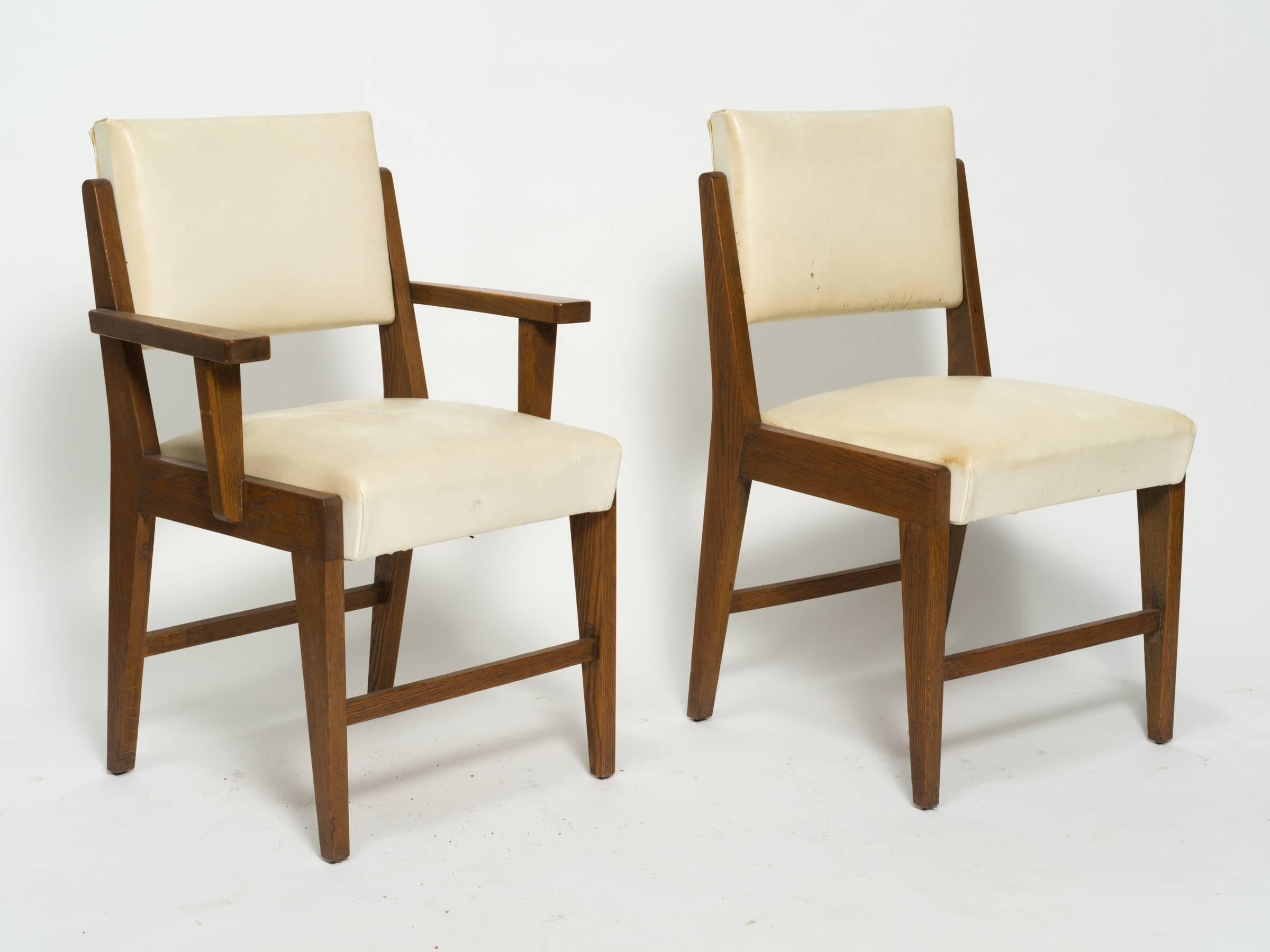 Mid-20th Century Ten 1950s Wood Dining Chairs For Sale