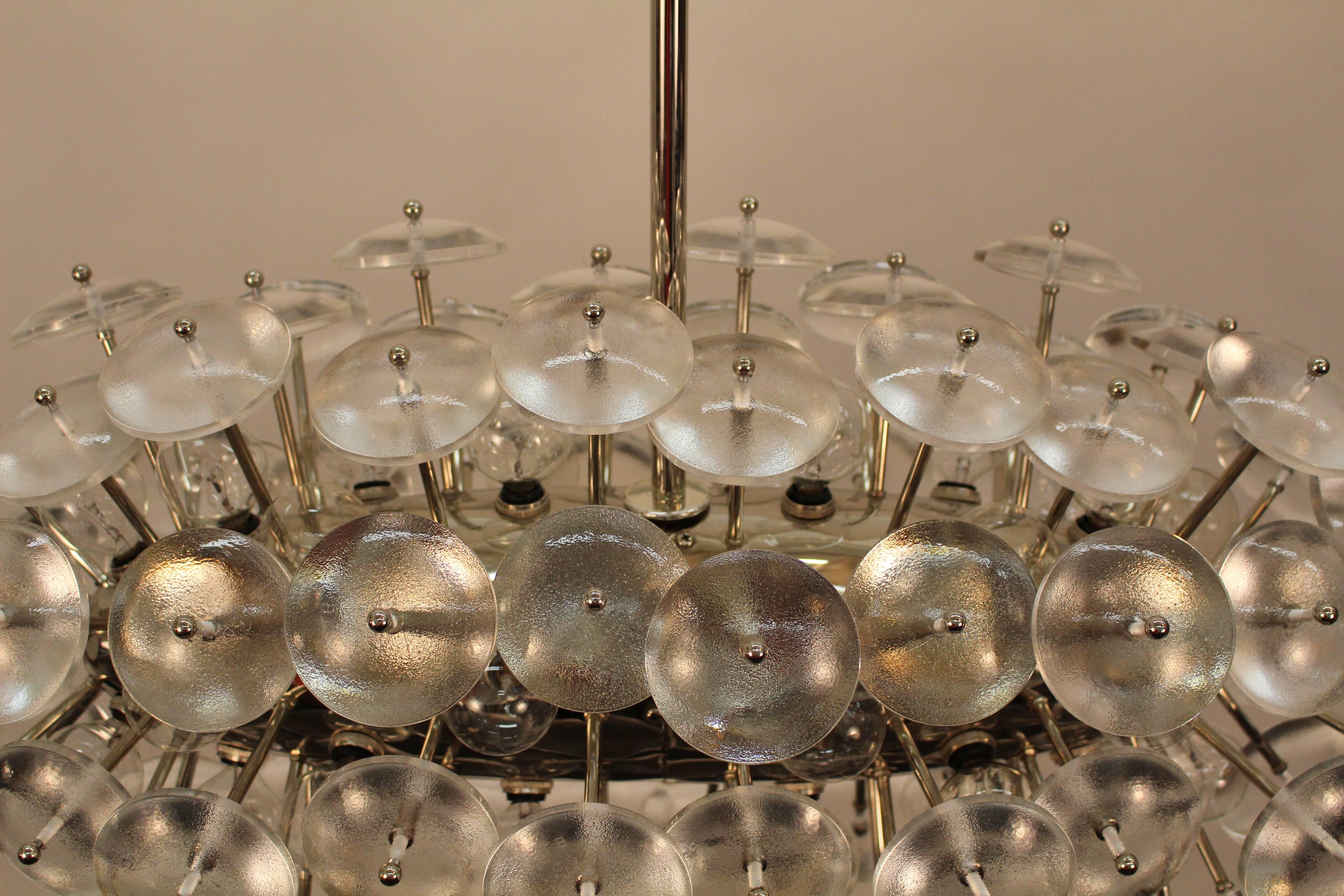 Glass Sputnik Chandelier, Zepelin For Sale