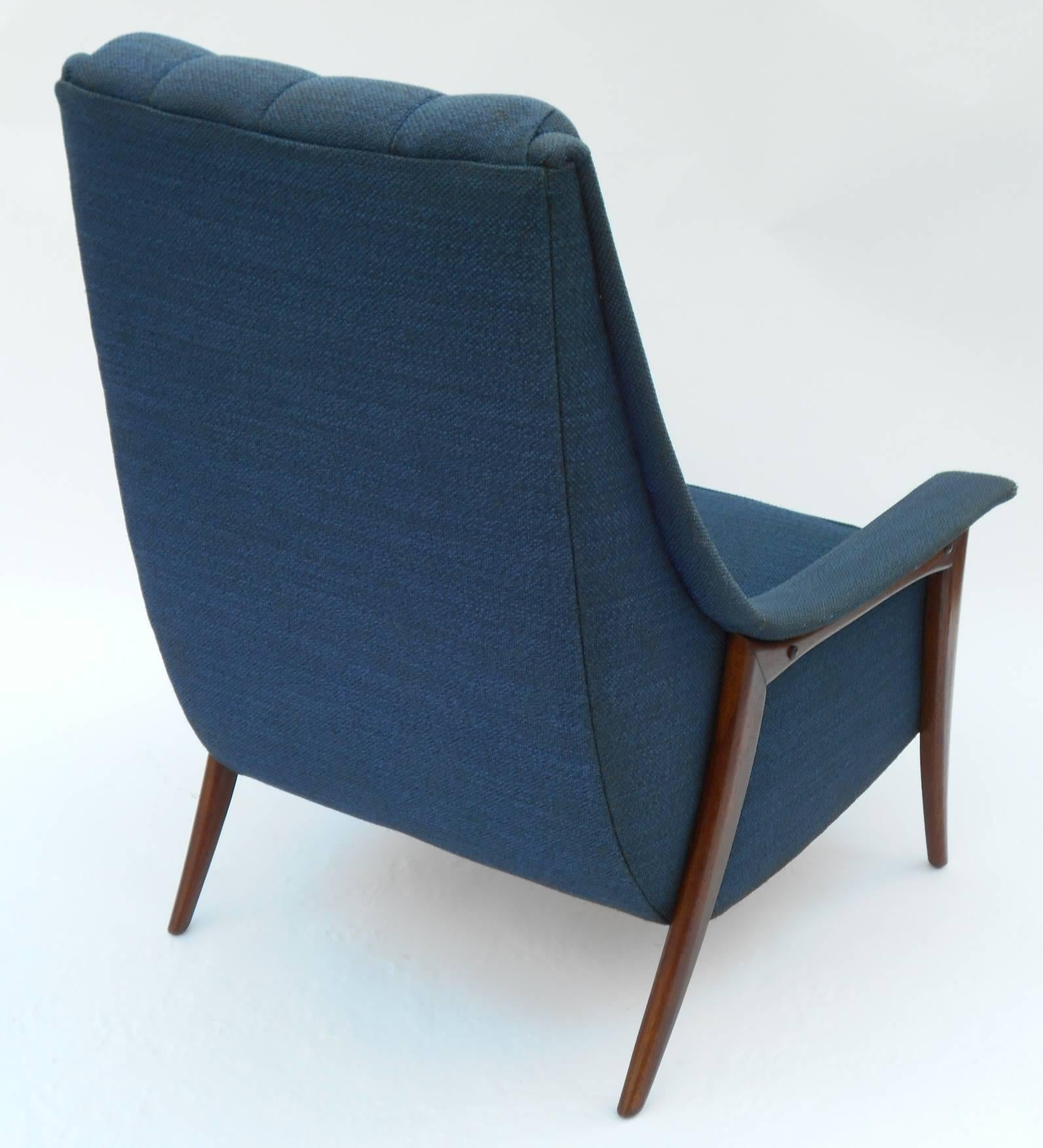 Mid-Century Modern High Back Midcentury Lounge Chair by Kroehler