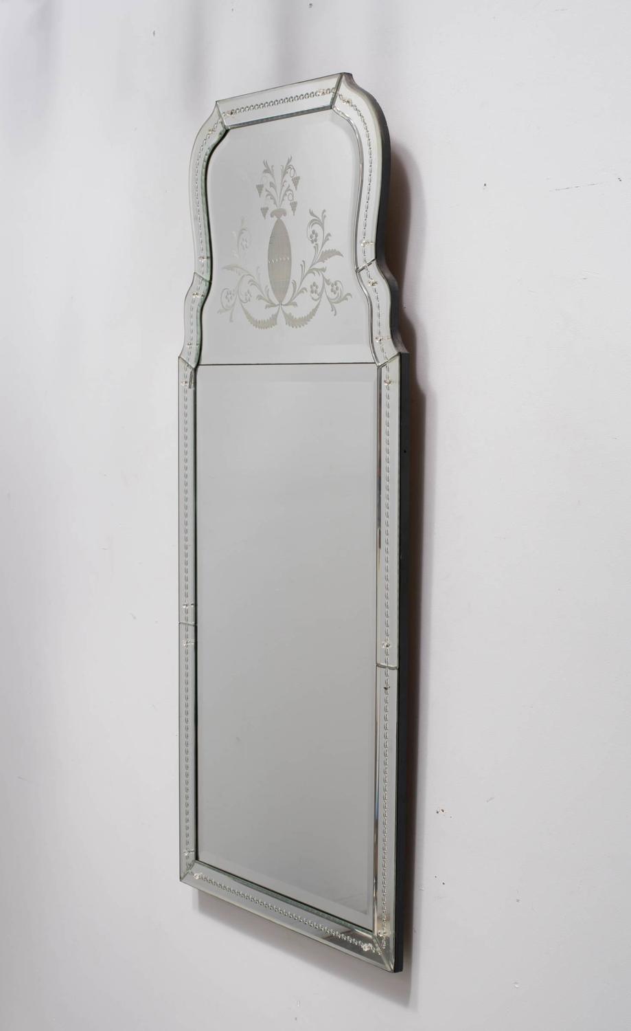 Pair of Etched Mirrors For Sale at 1stdibs
