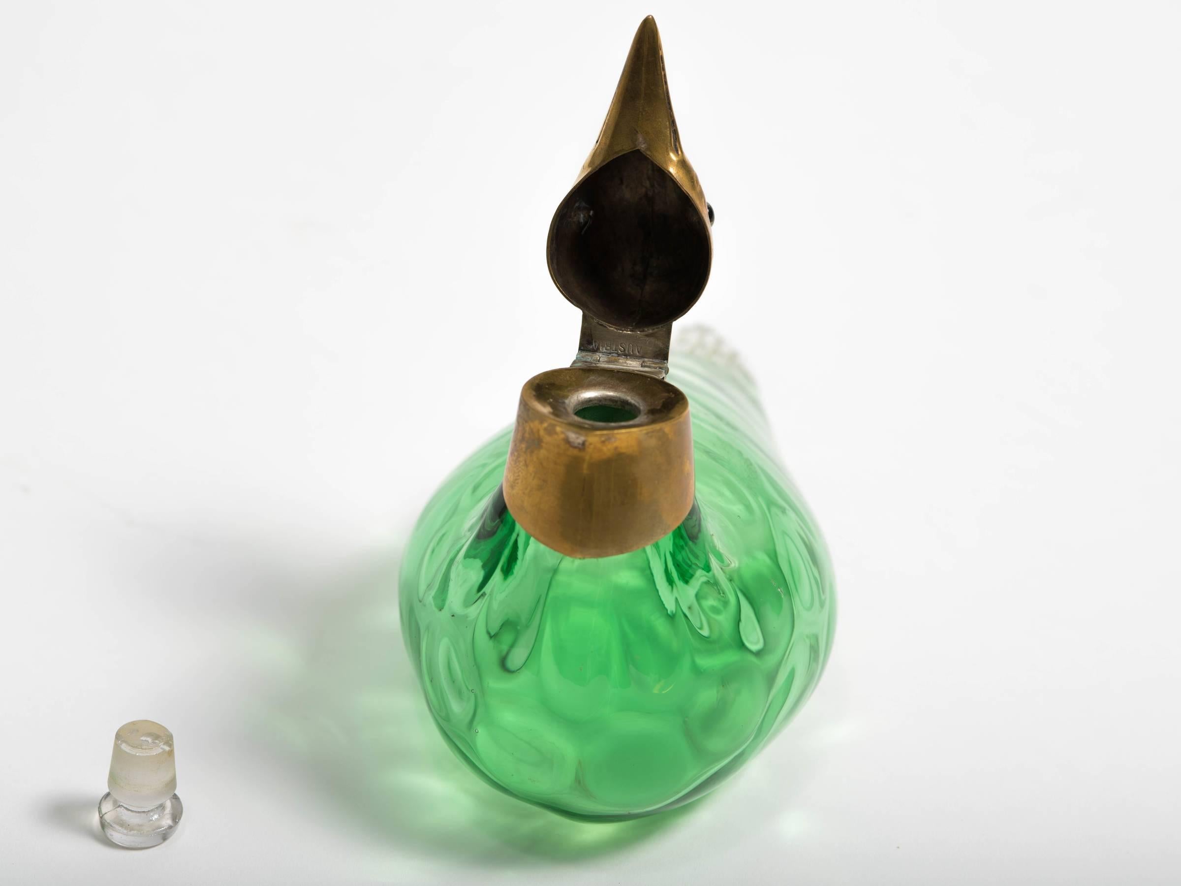 Early 20th Century Austrian Perfume Bottle in the Form of a Bird