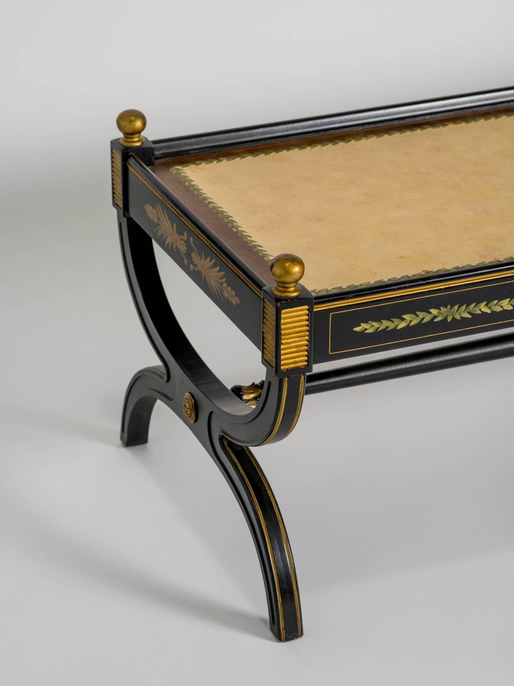 Painted Regency Style Cocktail Table 1