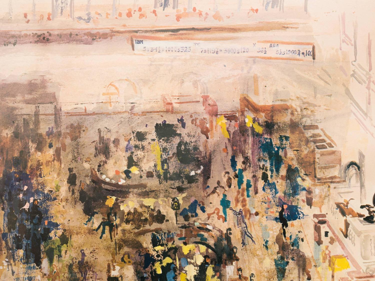 New York Stock Exchange Litho signed by LeRoy Neiman at 1stdibs