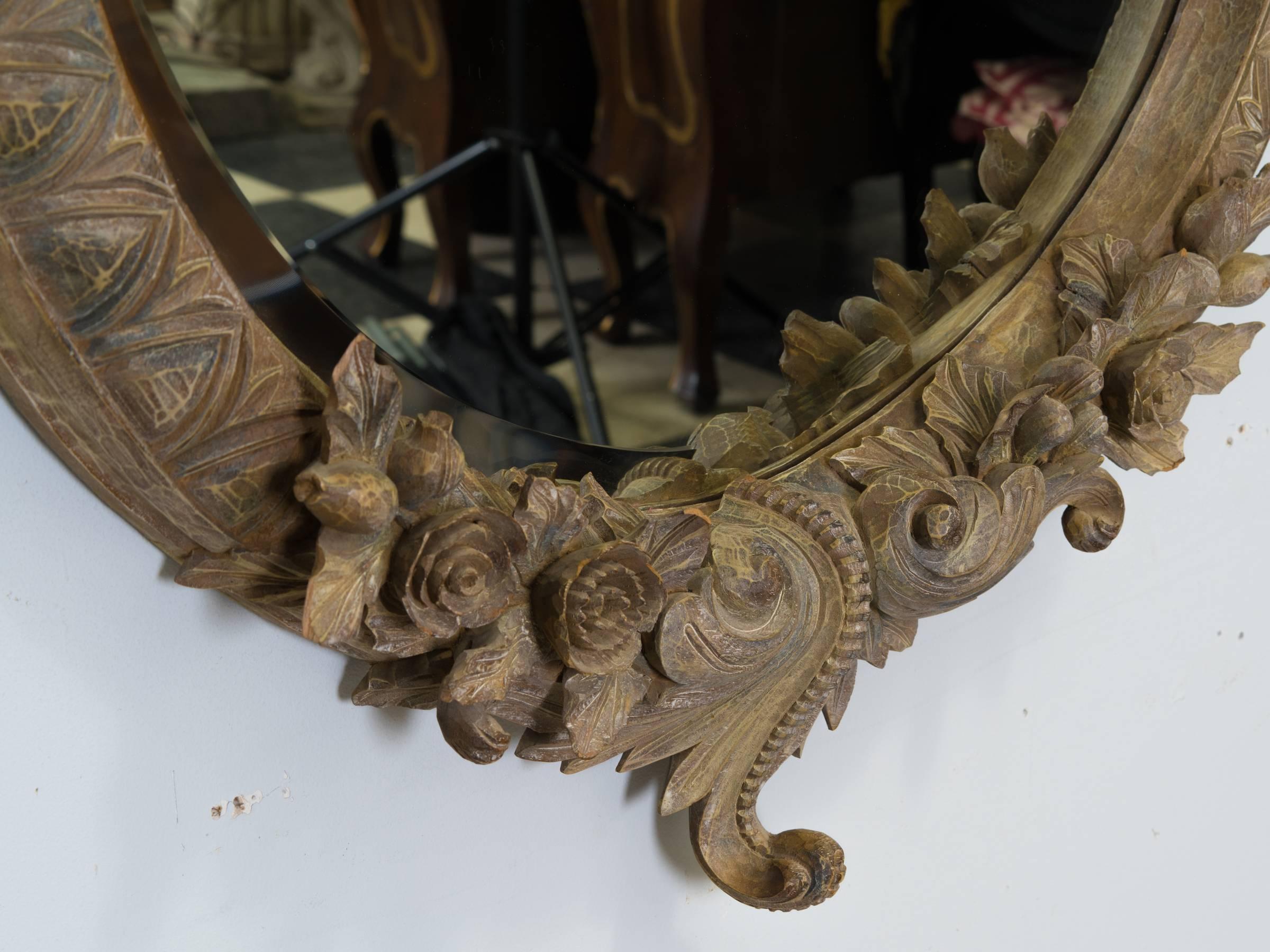 XXI secolo e contemporaneo Specchio in legno intagliato John Richards in vendita