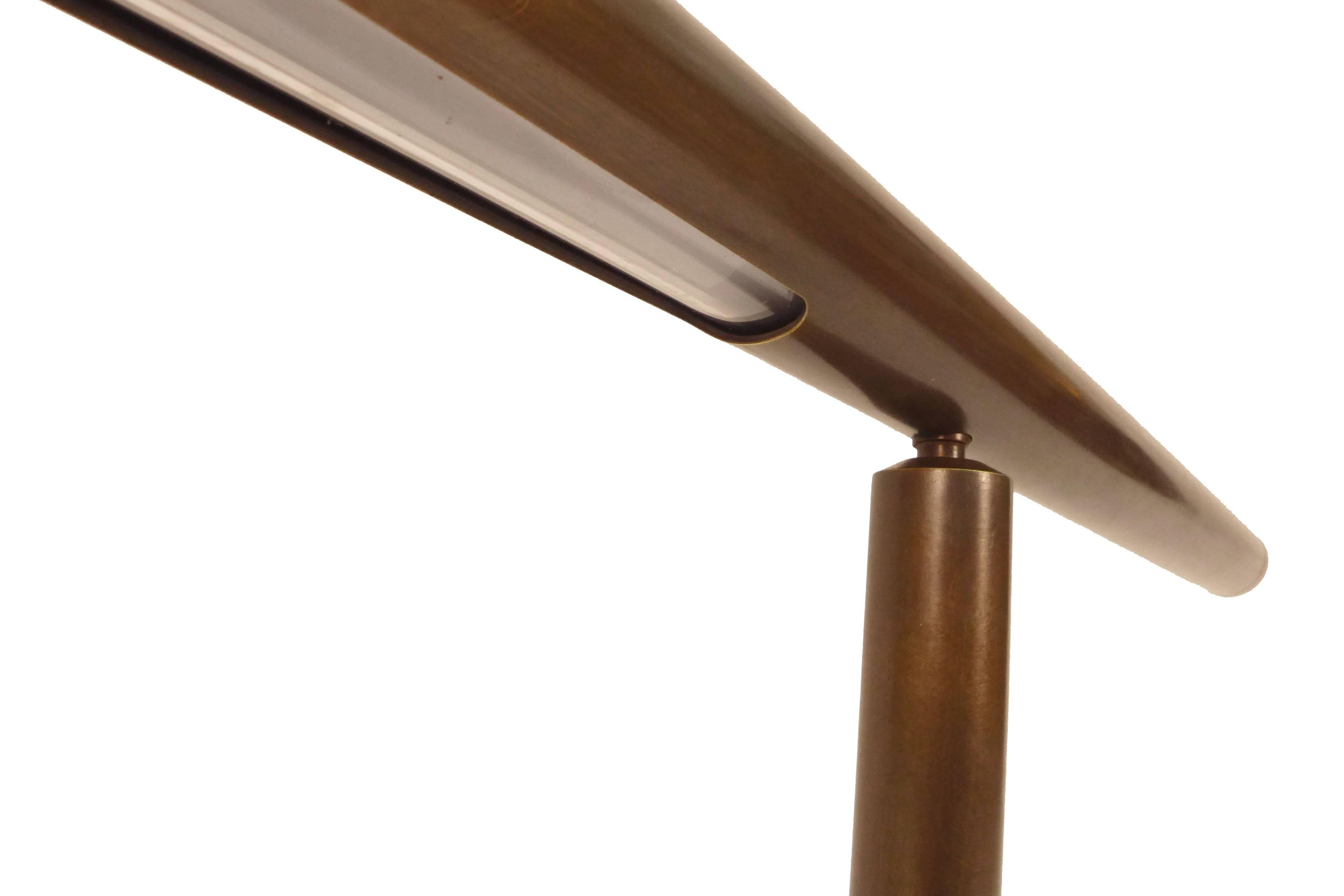 Contemporary Architectural Brass Desk Lamp, Limited Edition For Sale