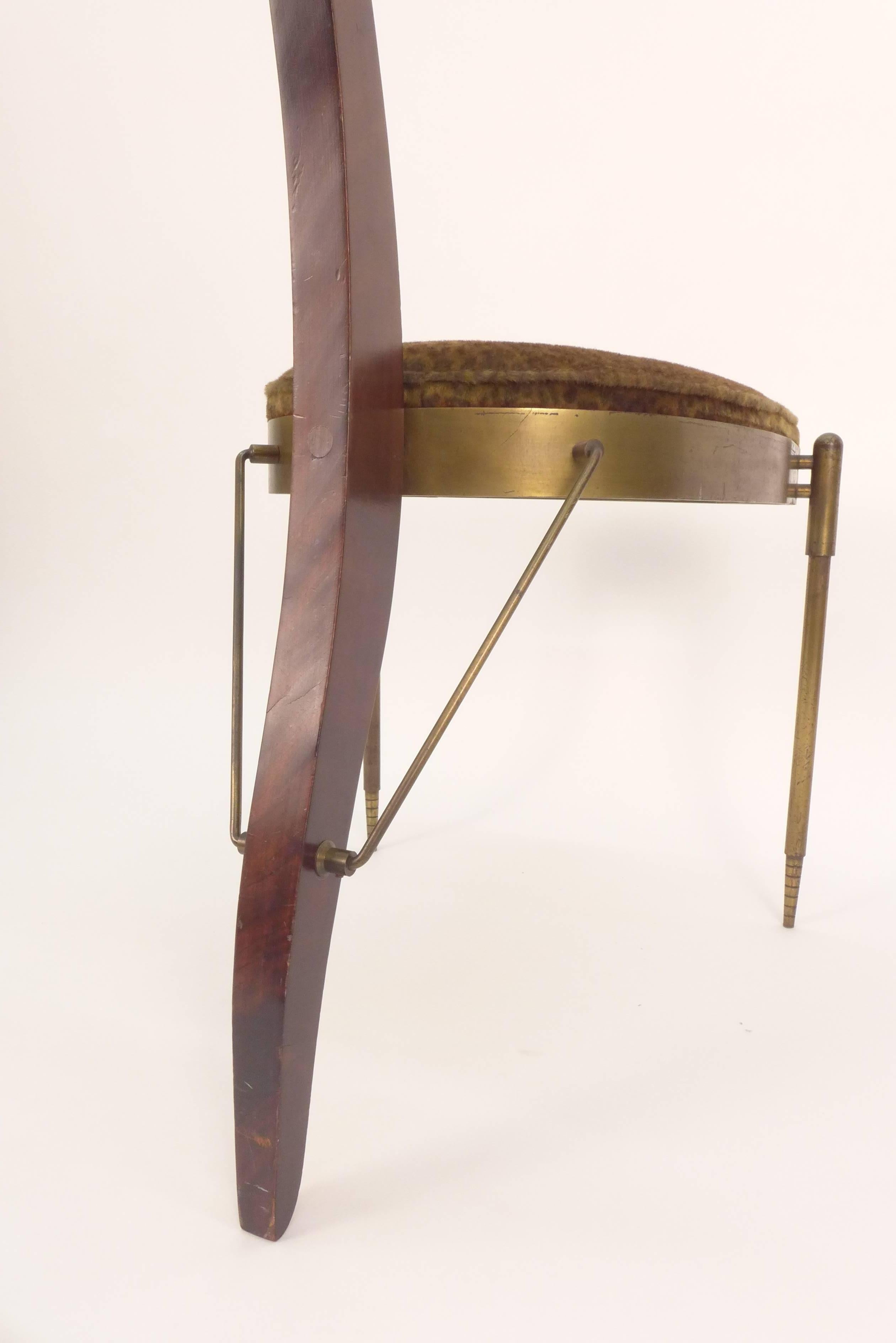 20th Century Pedro Useche Three-Legged Chair