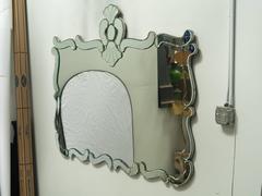 Large 1940s Wall Mirror by Marchand