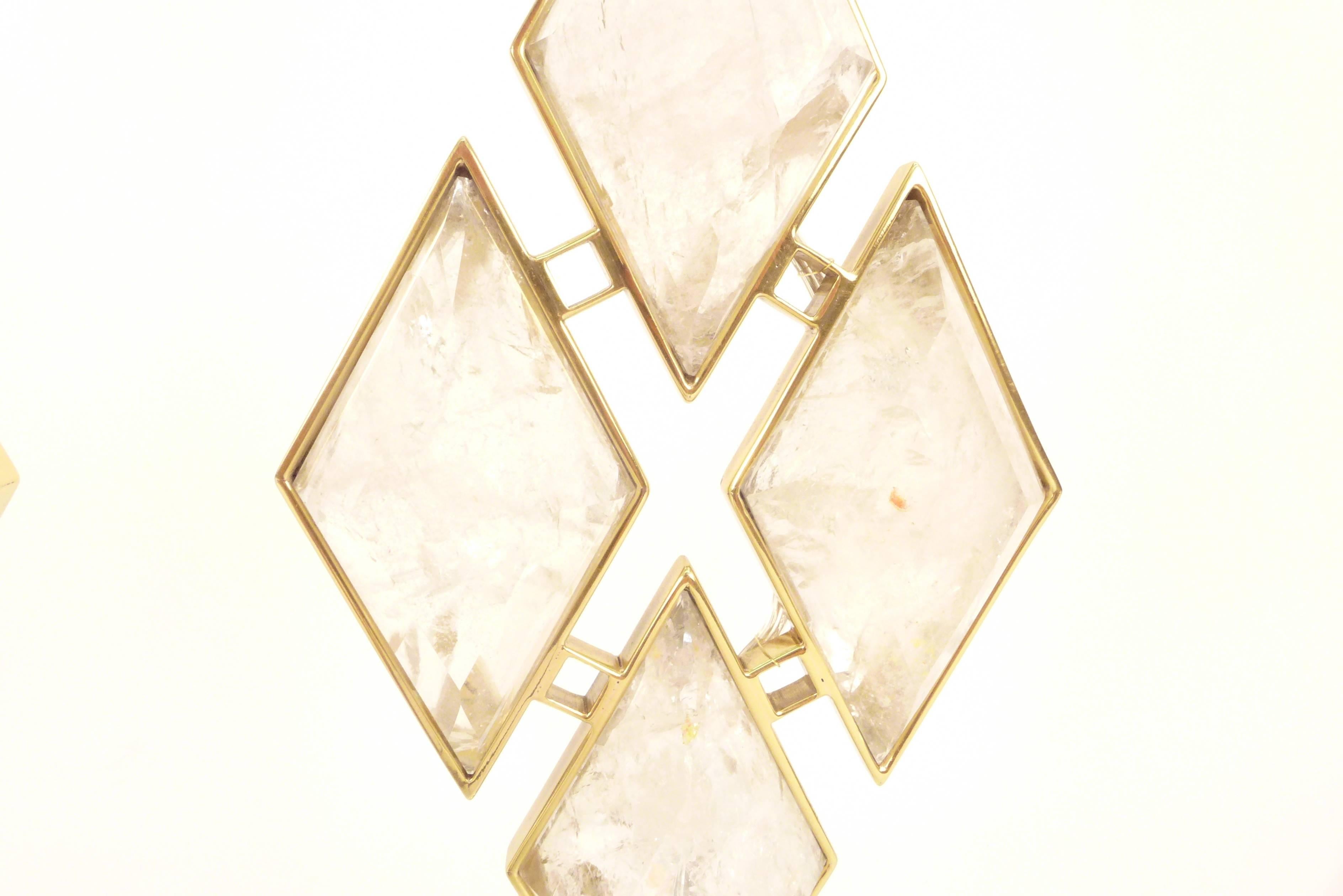 XXIe siècle et contemporain Lampes de table cristal de roche, harmonie en vente