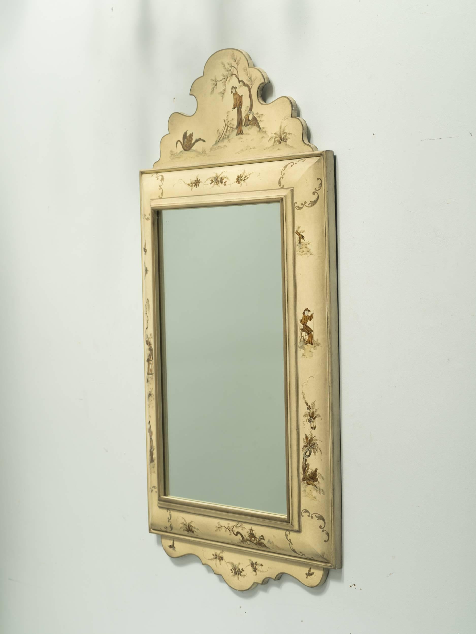 Italian chinoiserie wall mirror.
