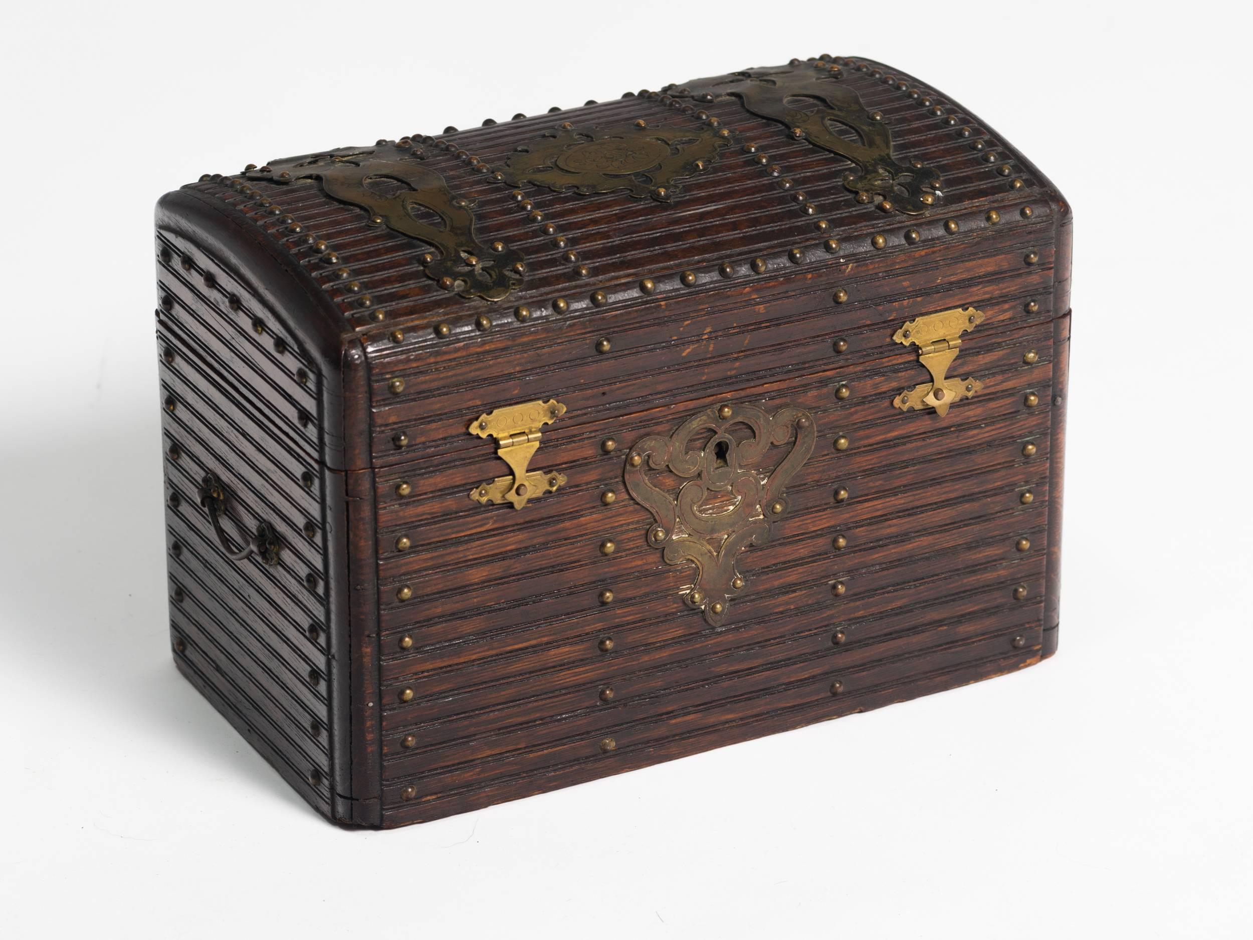 19th century wood and brass box.