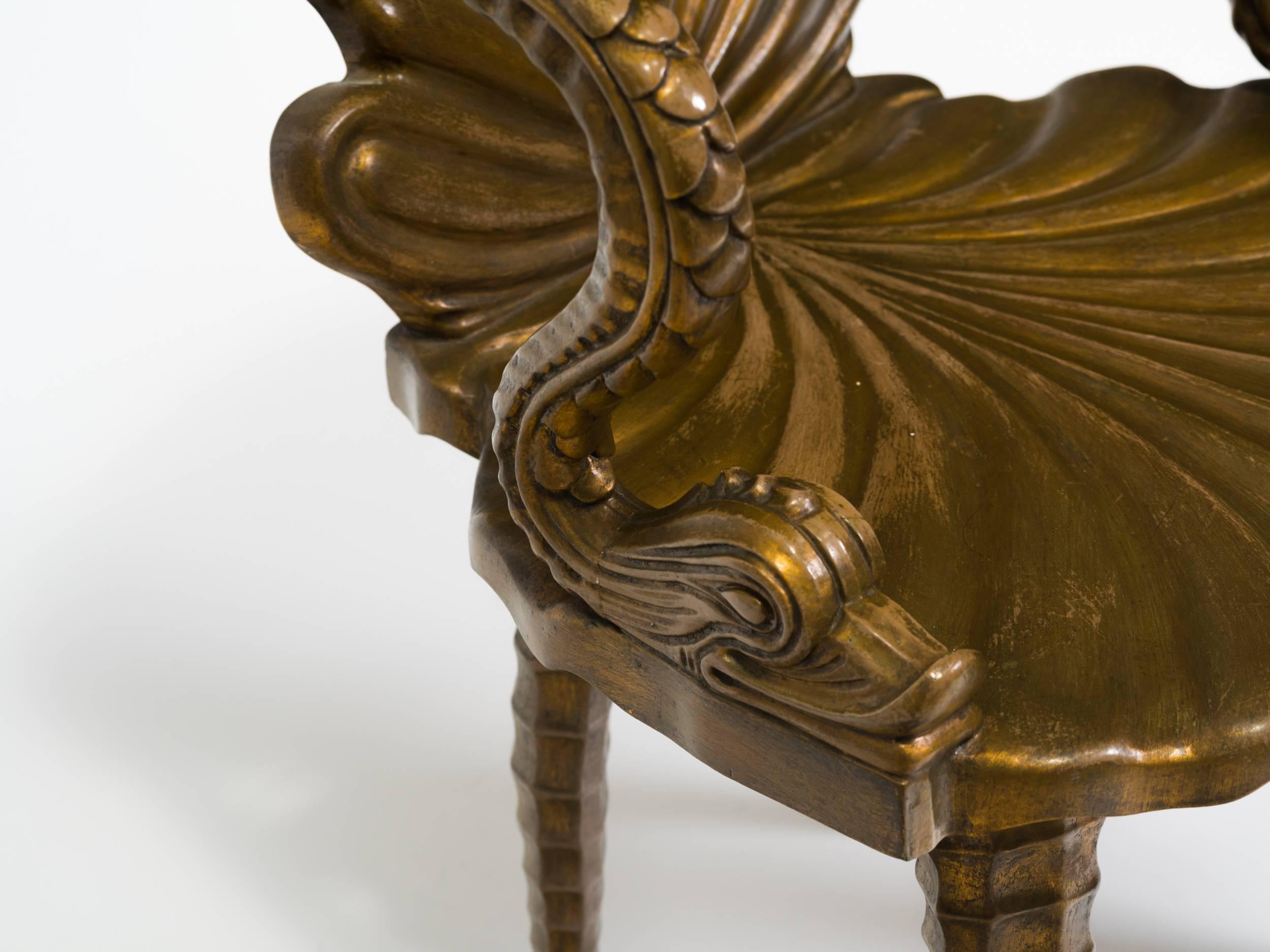 Carved Wood Italian Fantasy  Dolphin Chair 2
