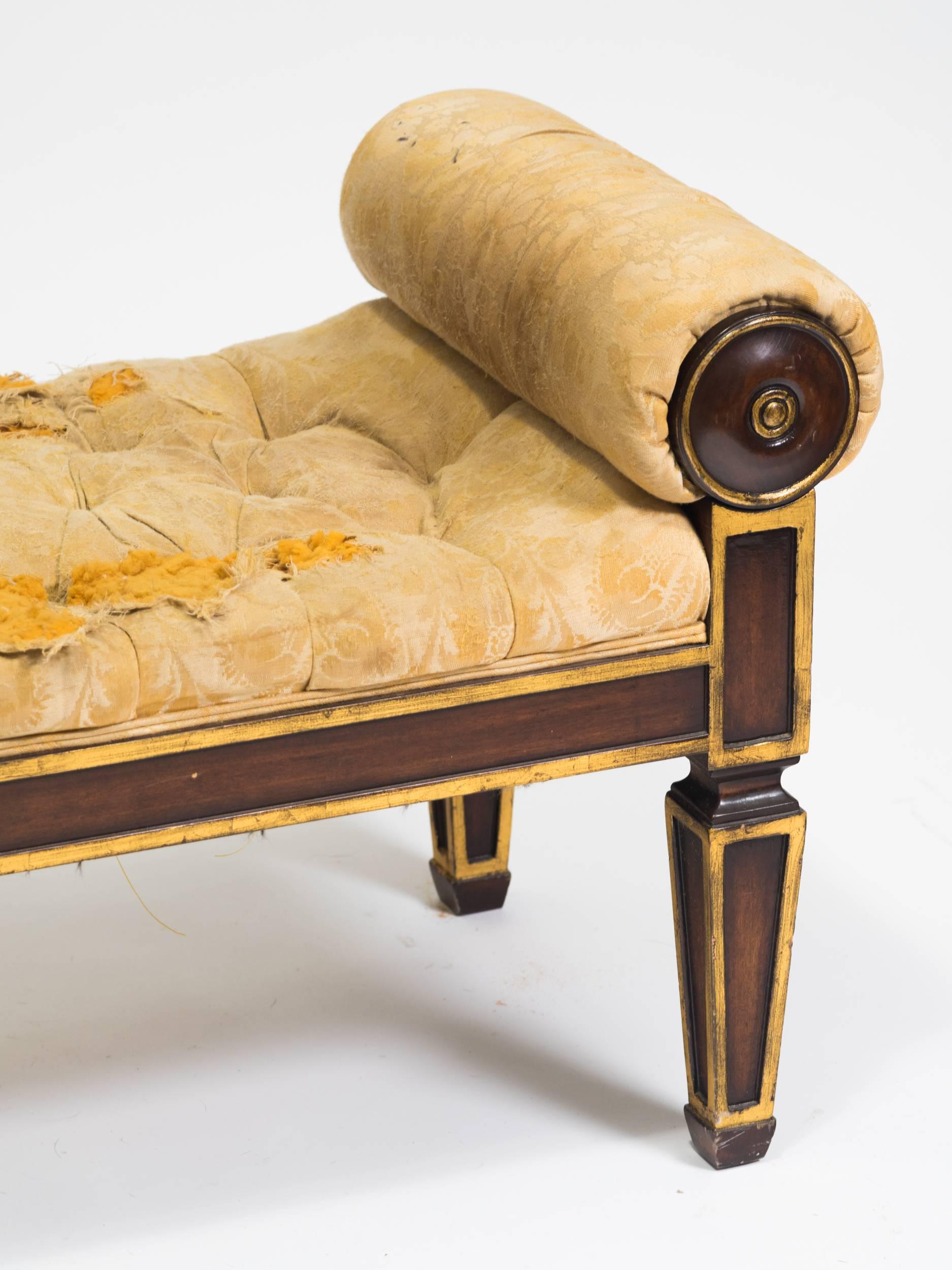 Early 20th Century 1920s Upholstered Bench