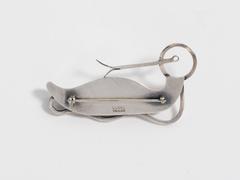 Sterling Silver Modernist Duck Brooch by Paul Lobel
