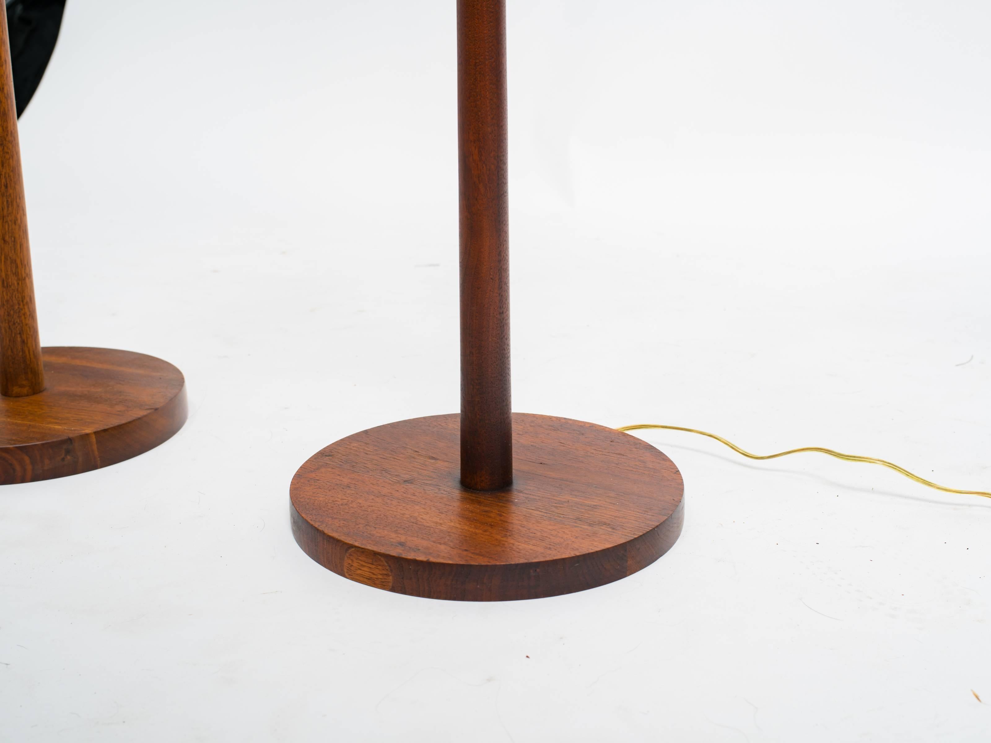 Pair of Danish Modern Teak Floor Lamps 1