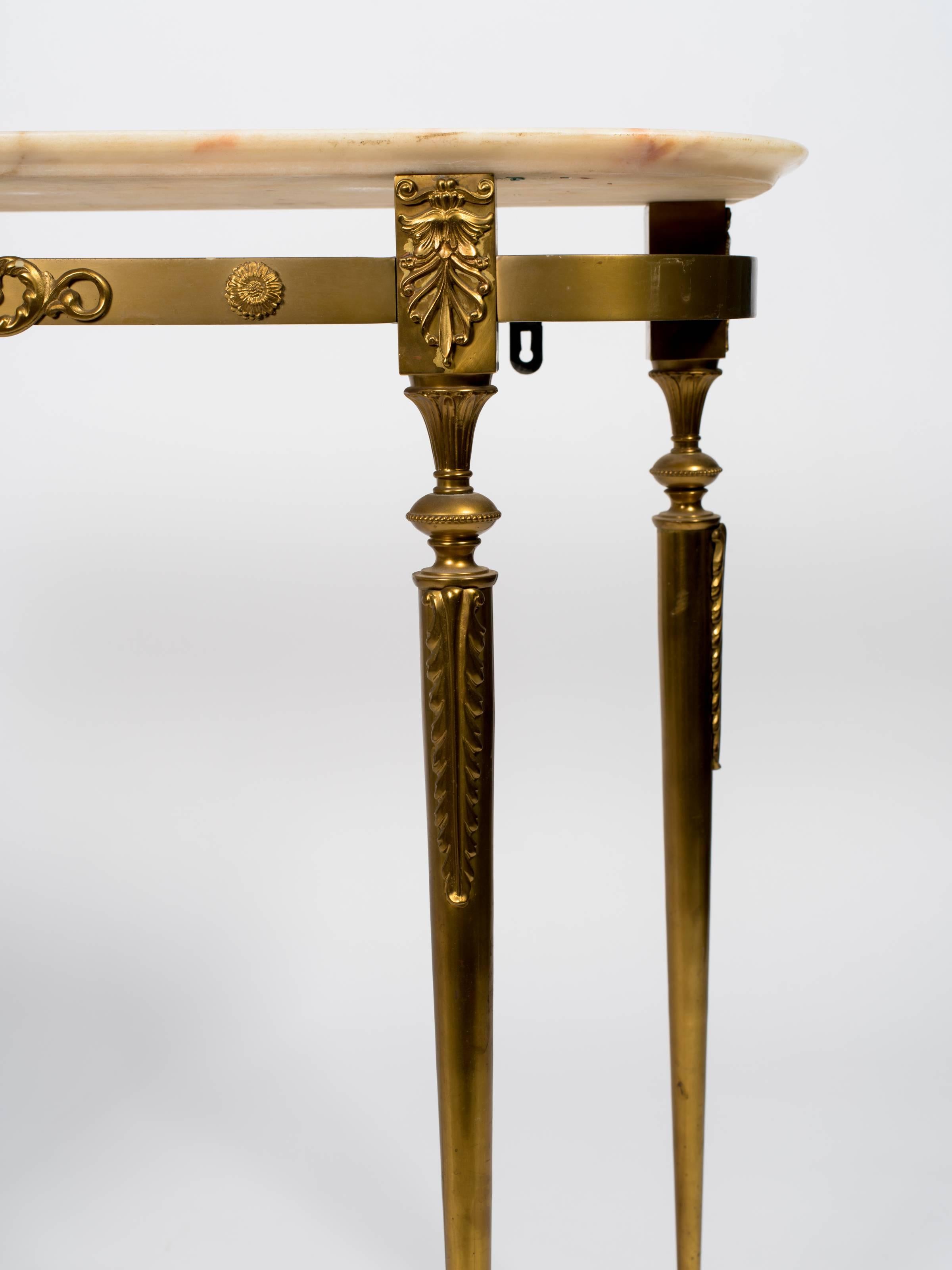 marble and brass console table