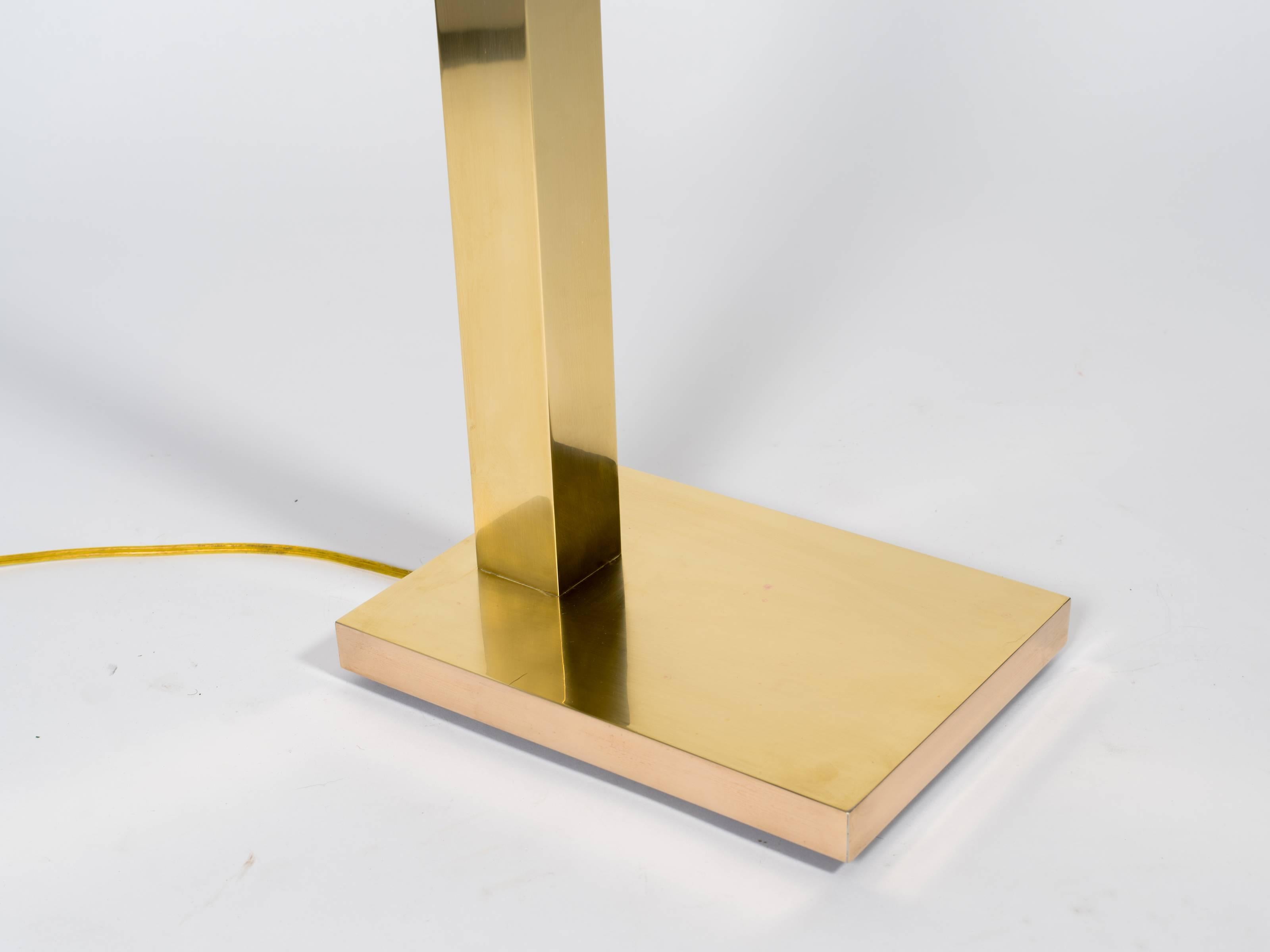 Mid-Century Modern Adjustable Brass Floor Lamp by Chapman