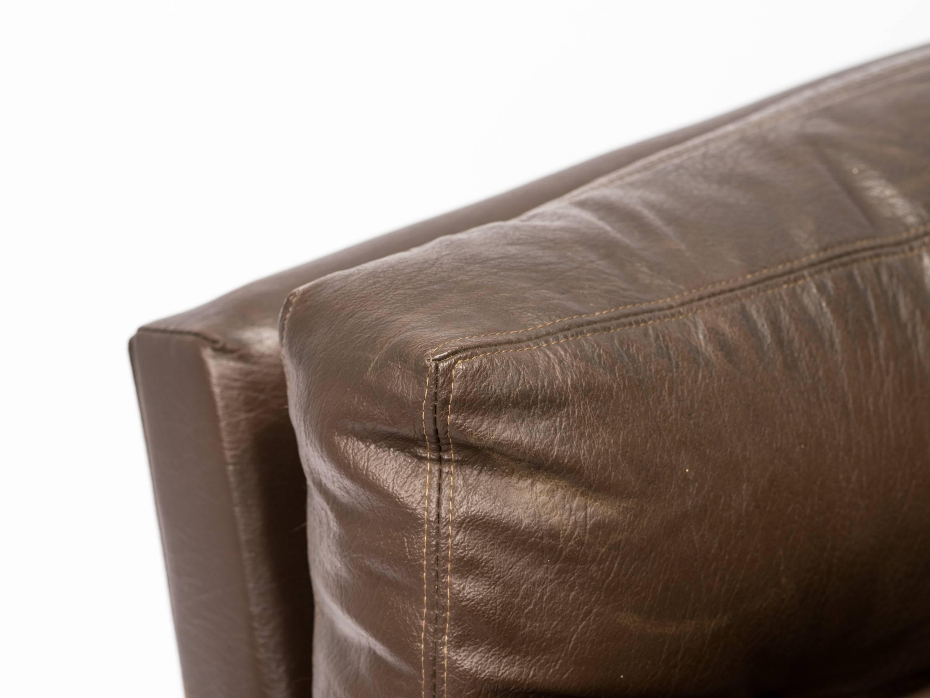 Faux Leather Milo Baughman for James Inc Tilt Swivel Recliner