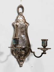Pair of Silver plated Wall Sconces by E.F. Caldwell