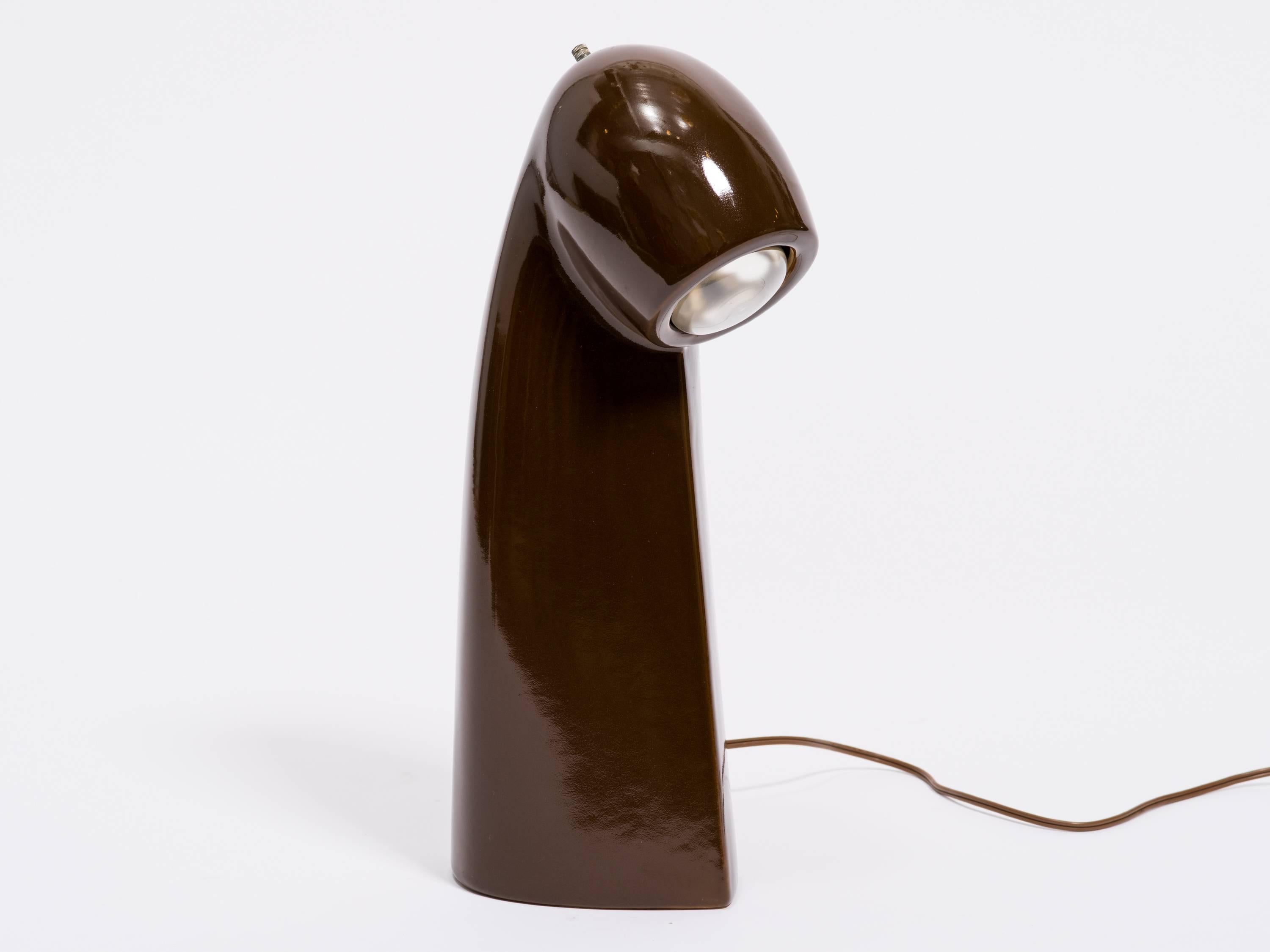 Ceramic periscope table or desk lamp.