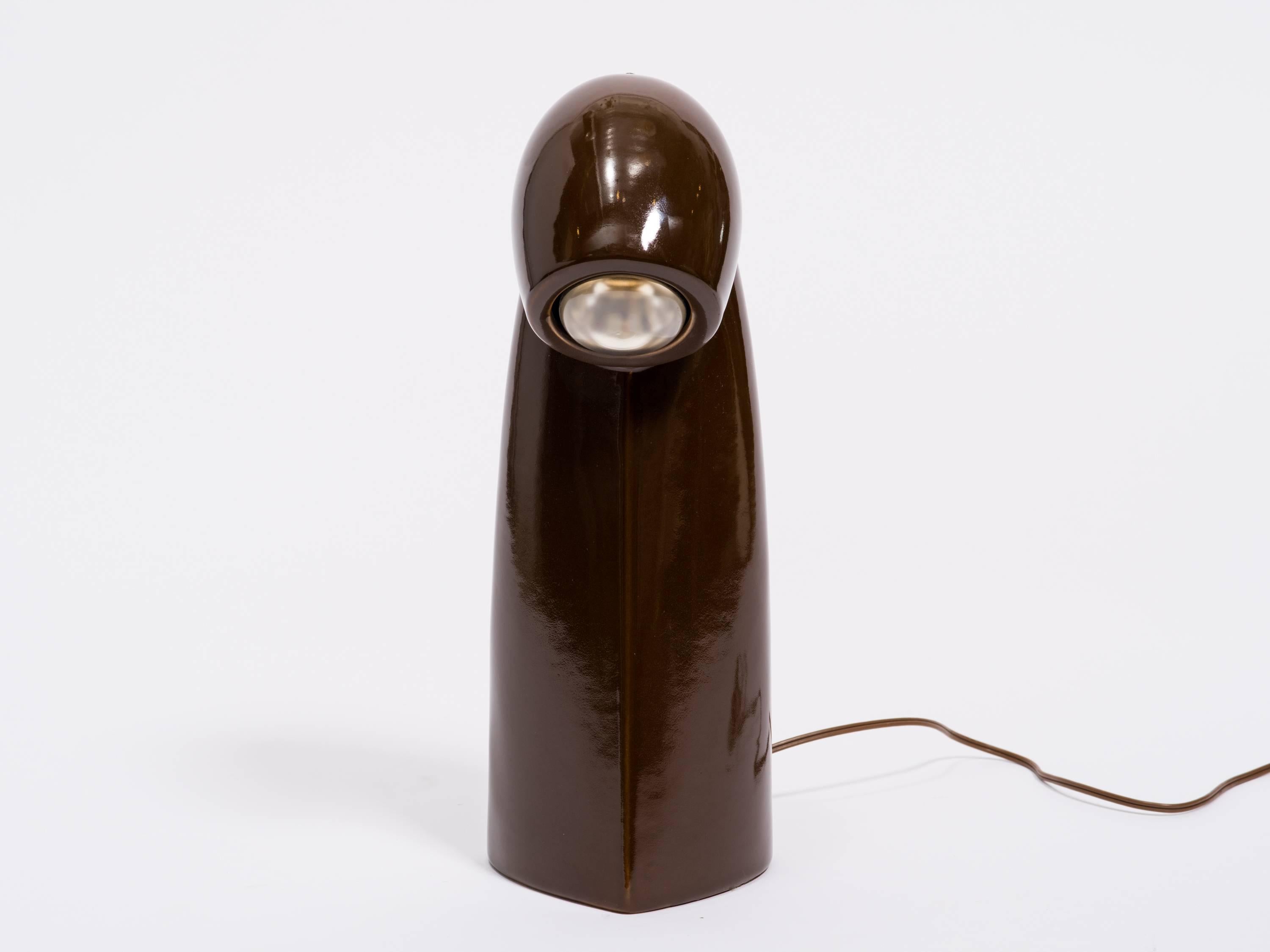 Mid-Century Modern Ceramic Periscope Table Lamp