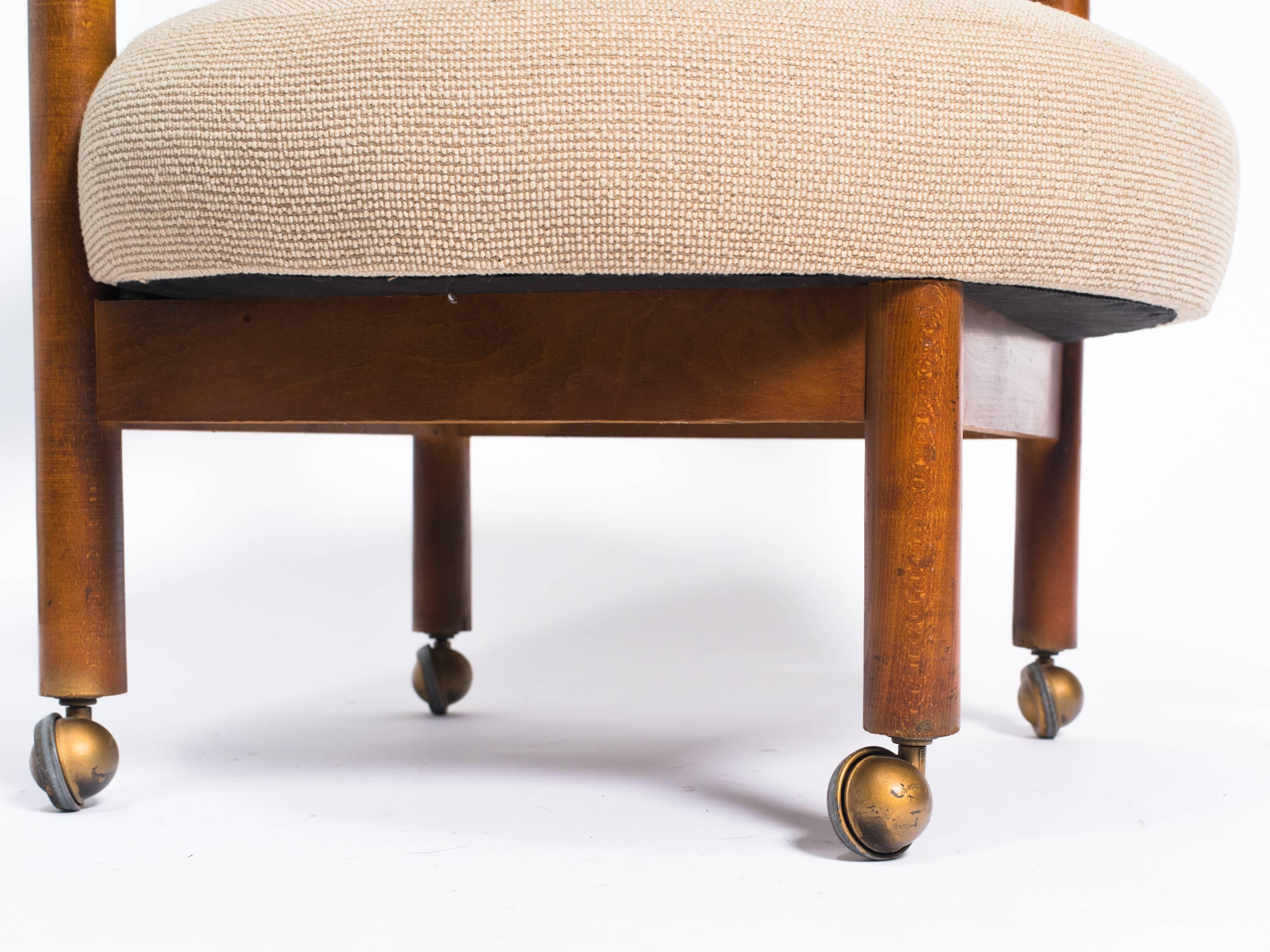Mid-20th Century Danish Modern Occasional Chair on Casters