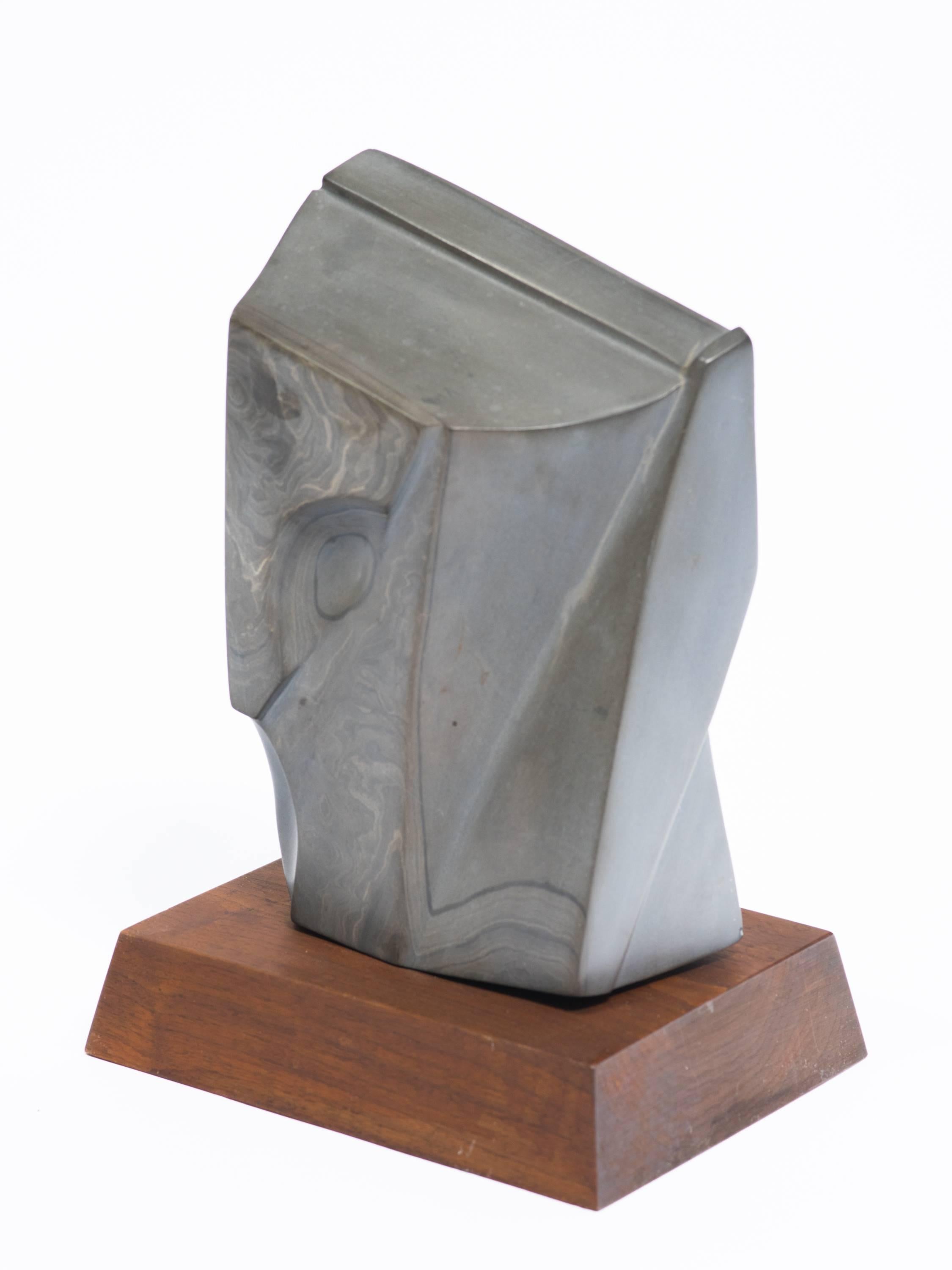 Hand-Carved Art Deco Style Marble Sculpture